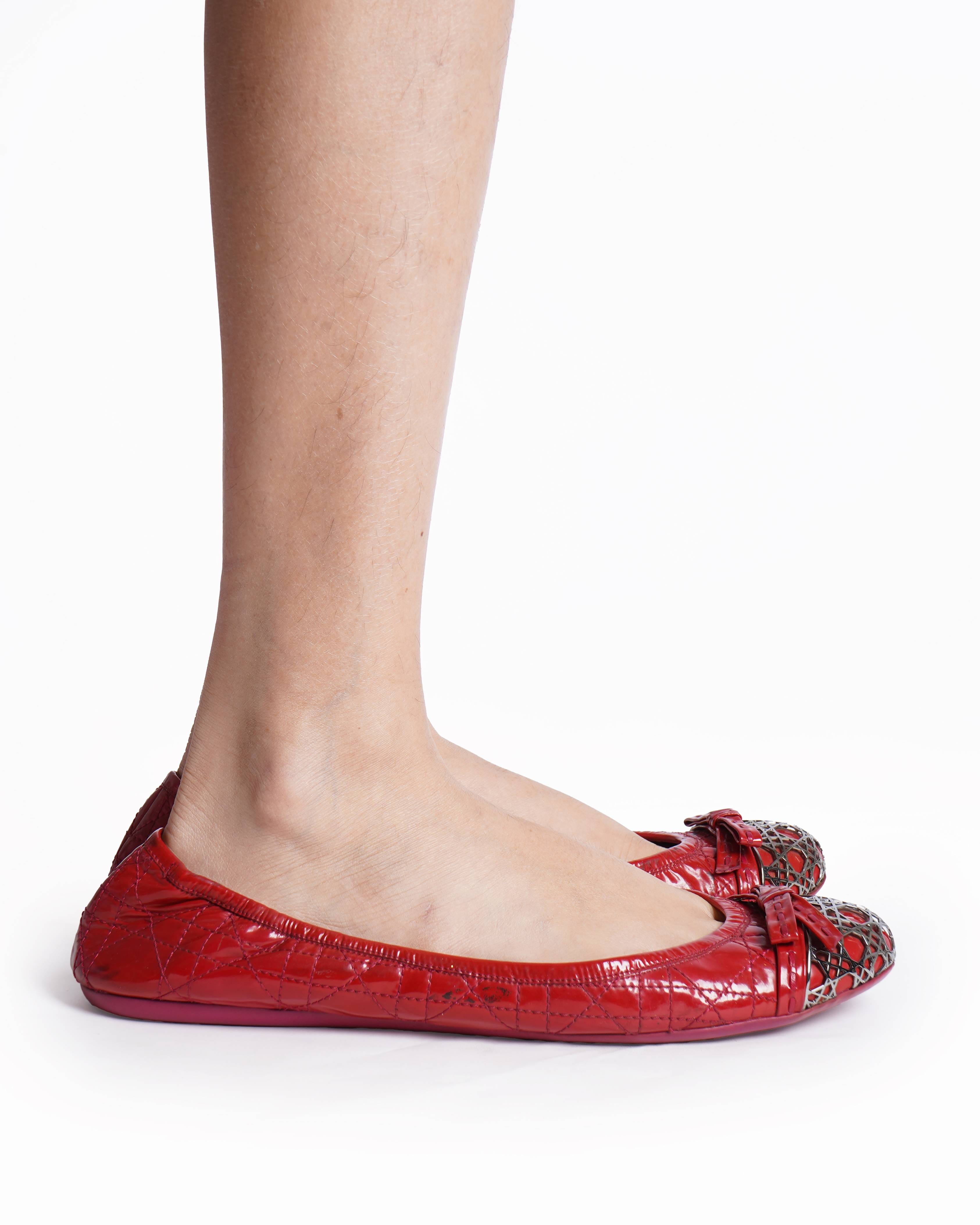 Dior Christian Dior Cannage leather icon metal cap toe