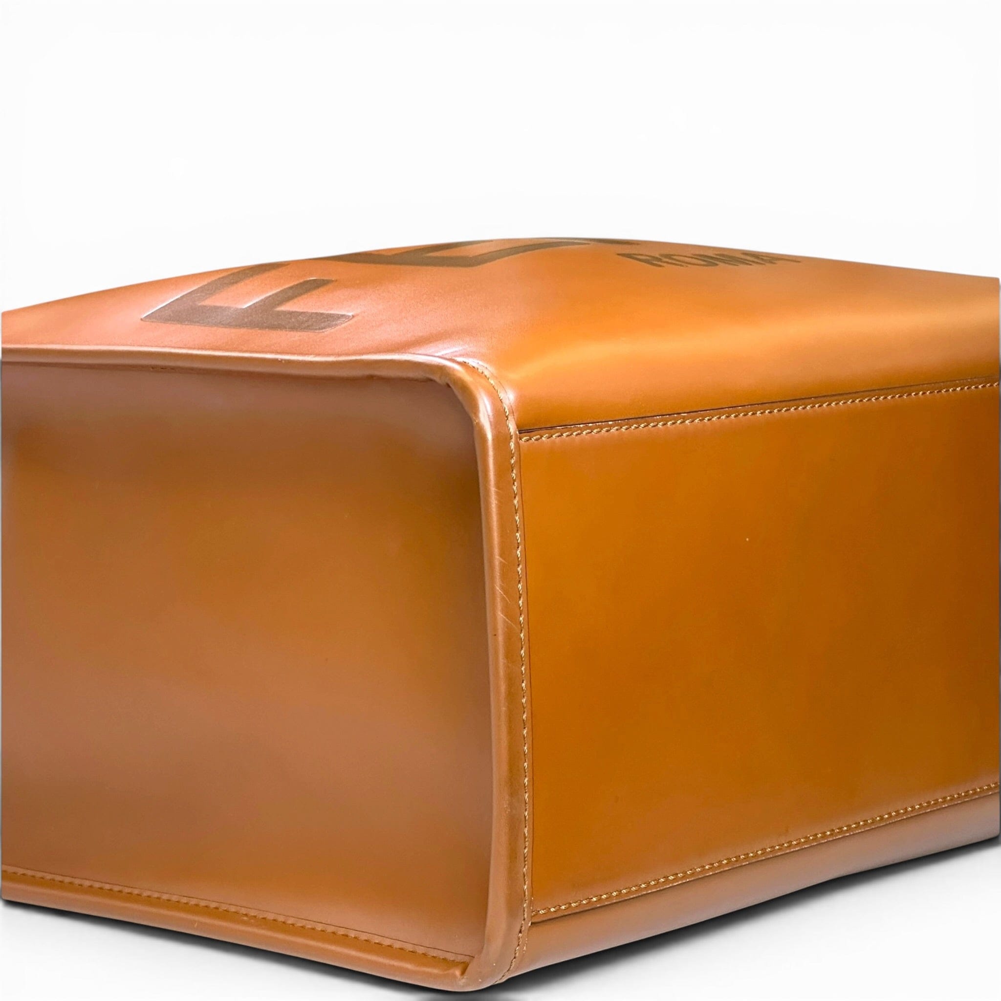 Fendi Sunshine Tote Medium Brown Leather