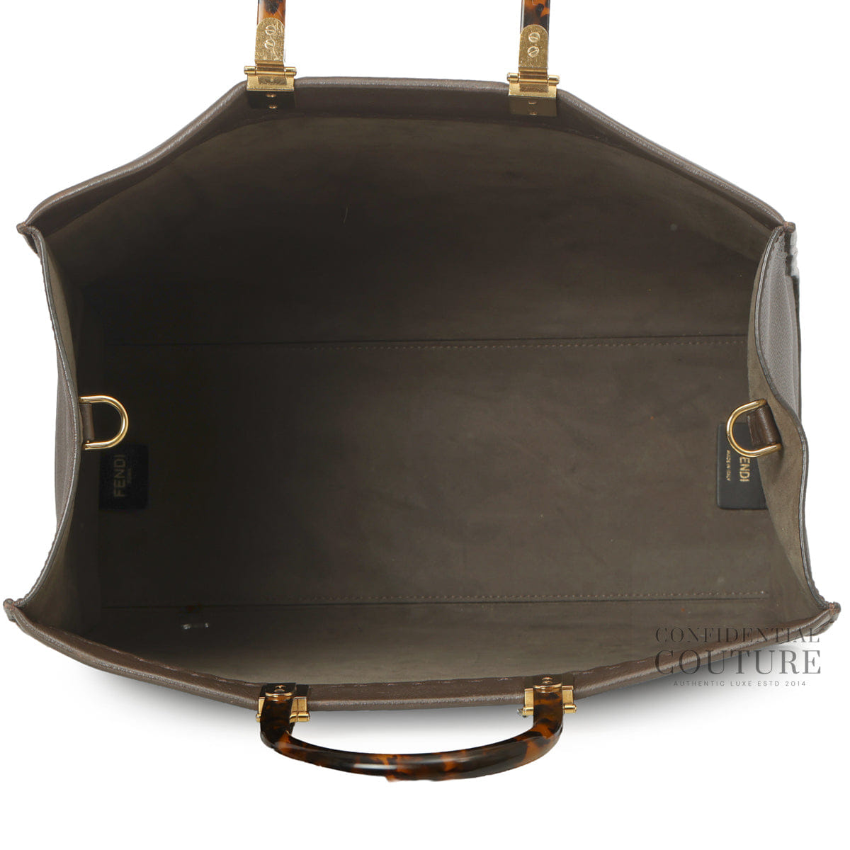 Fendi Brown Sunshine Medium Leather Tote Bag