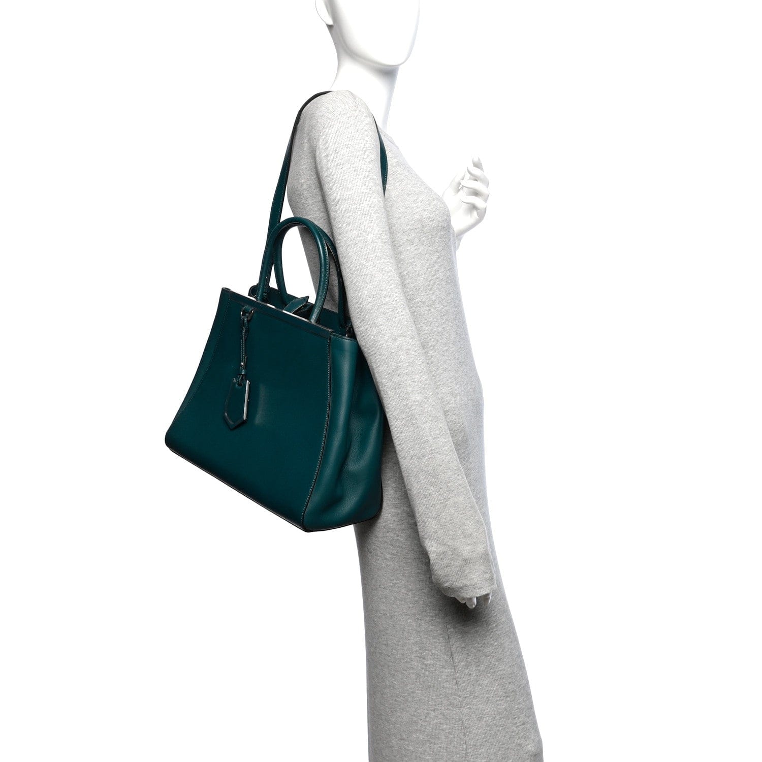 Fendi Vitello Elite Regular 2Jours Tote Oceano