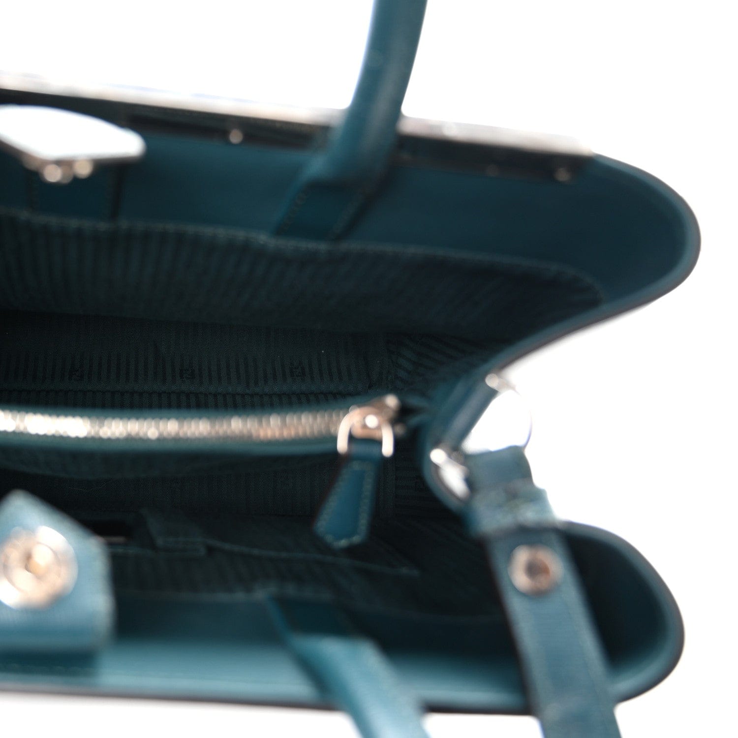 Fendi Vitello Elite Regular 2Jours Tote Oceano