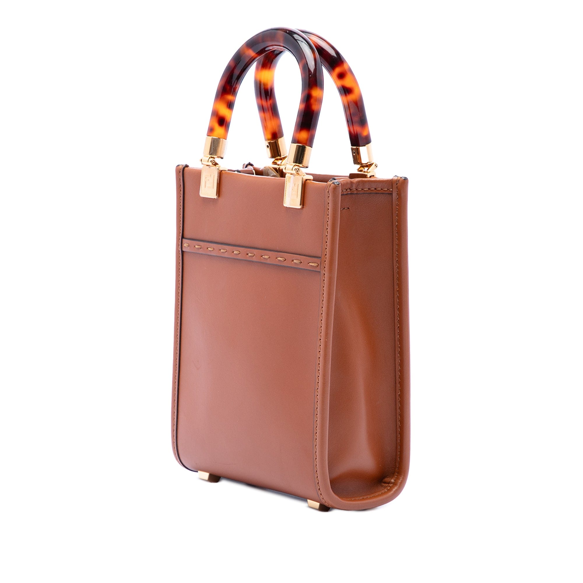Fendi Mini Leather Sunshine Shopper Tote