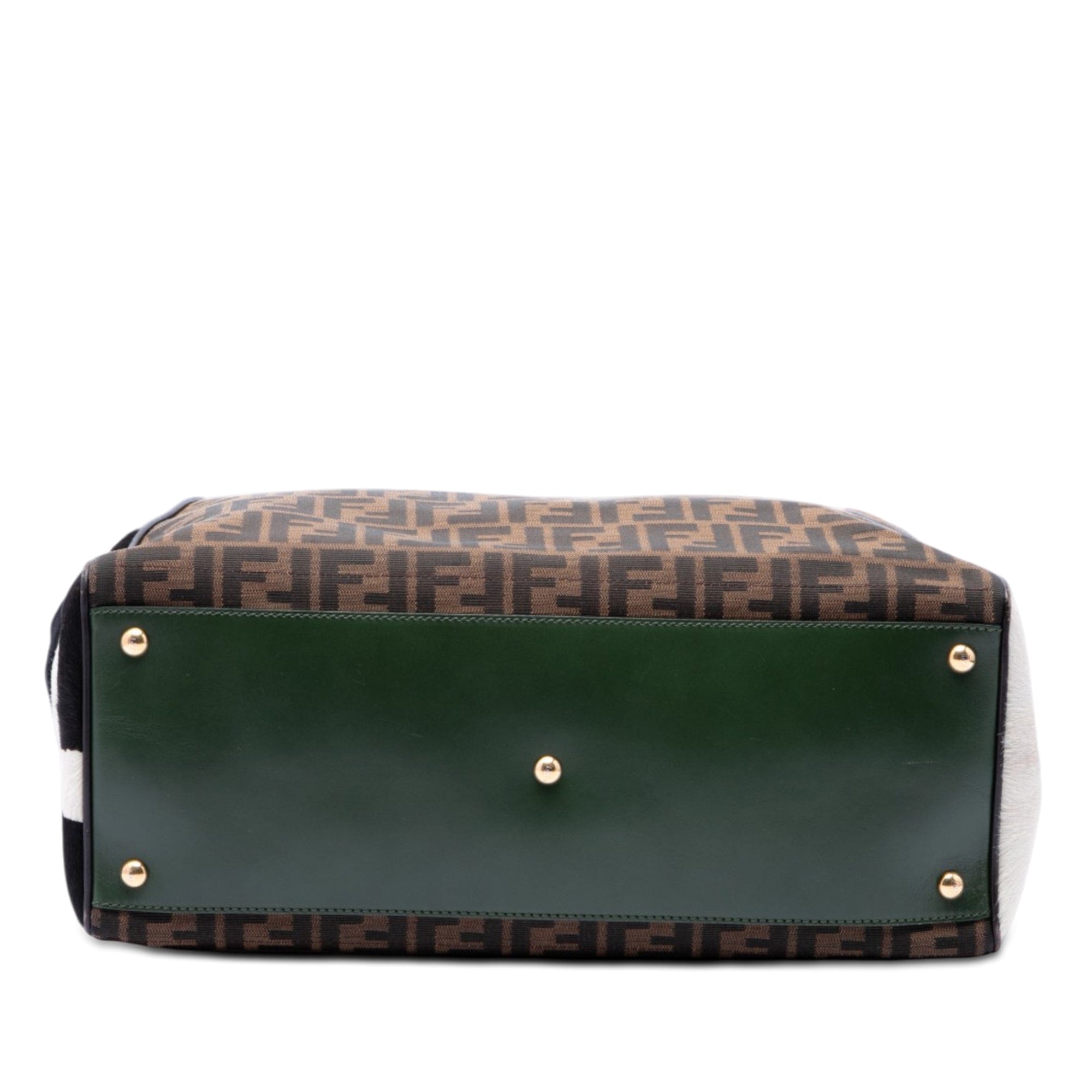 Fendi Large Zucca Canvas Ponyhair 2Jours Tote