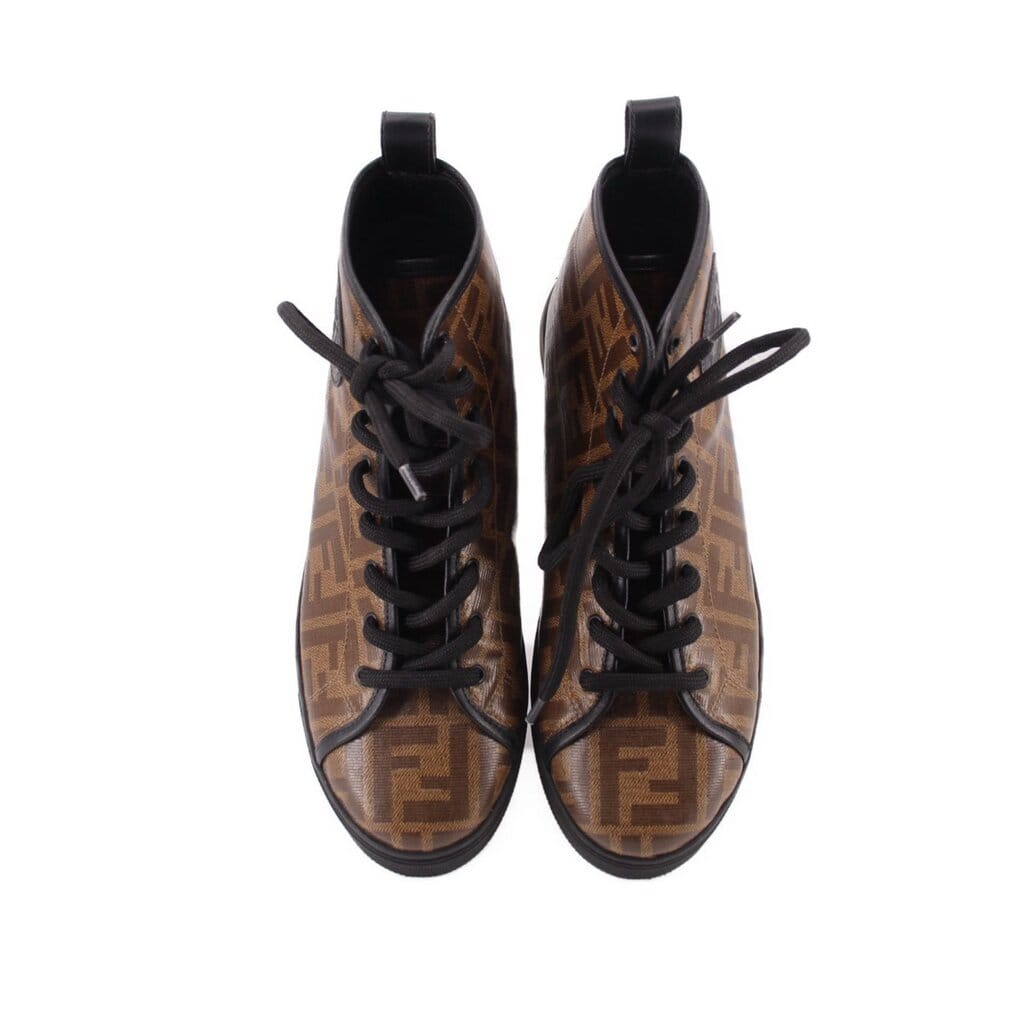 Fendi ZUCCA SNEAKERS BROWN 38.5 EU | 7.5 US