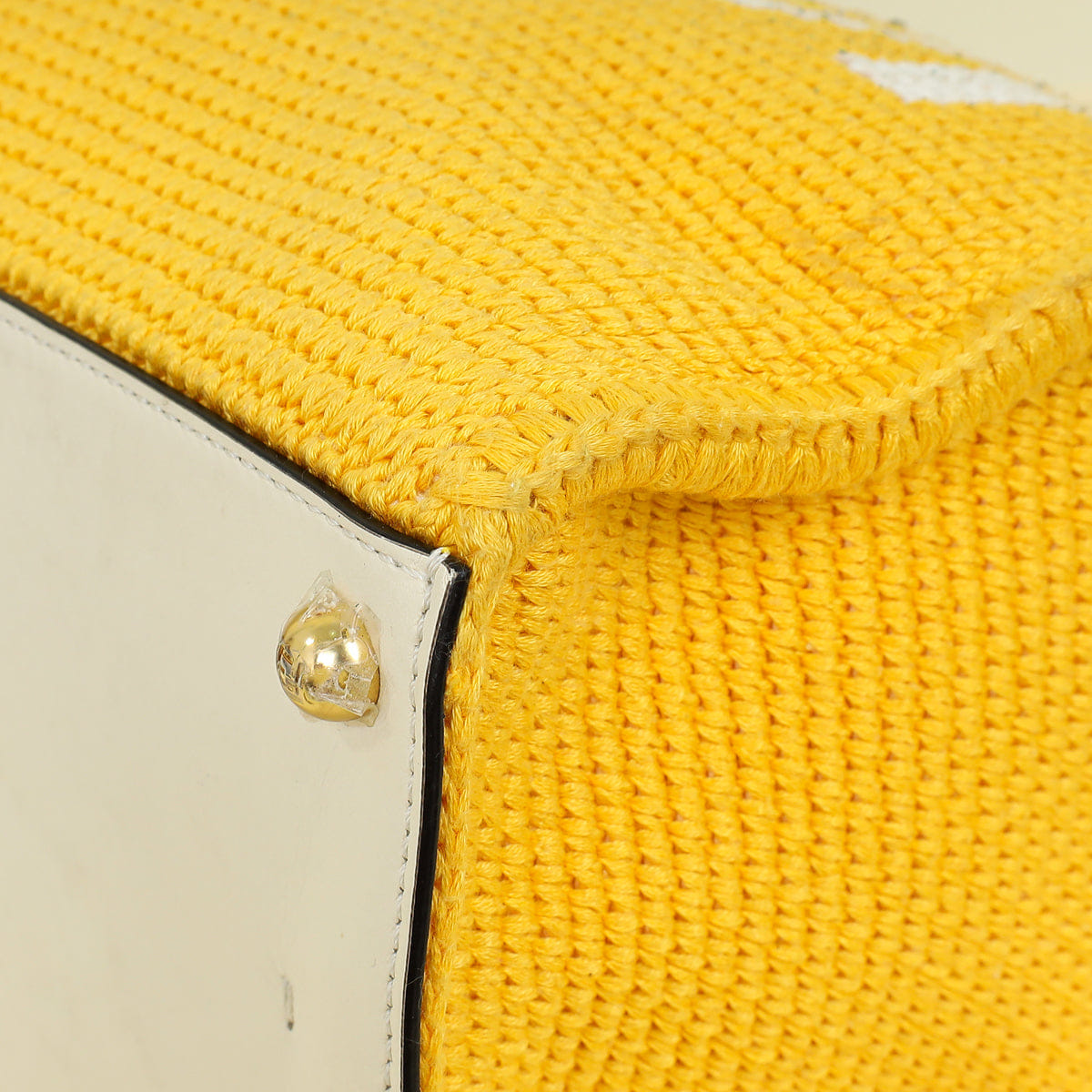 Fendi Mimosa Panna Sunshine Medium Shopping Tote Bag