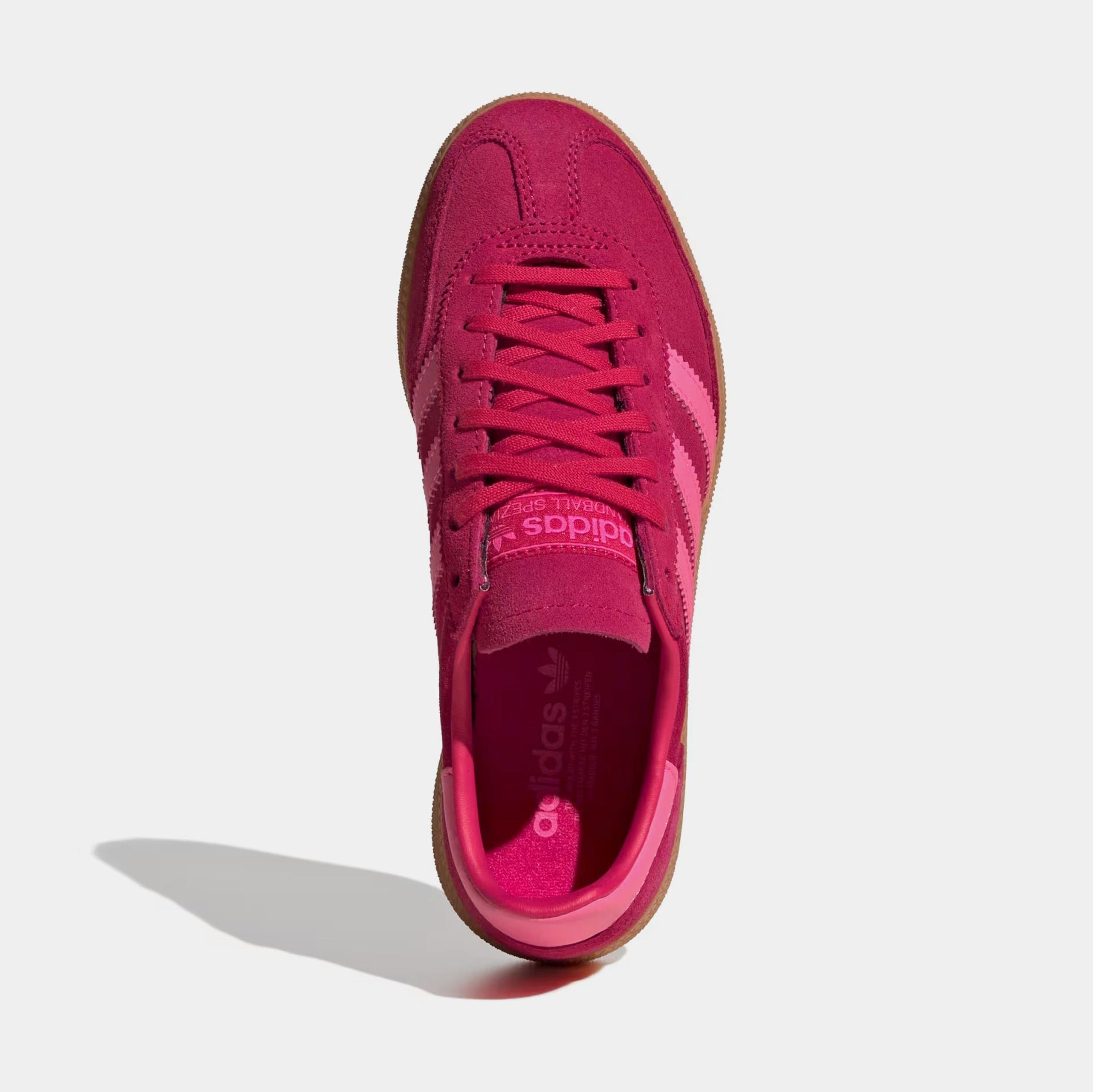 adidas Handball Spezial Grade School Lifestyle Shoes (Ruby Red/Lucid Pink/Gum)