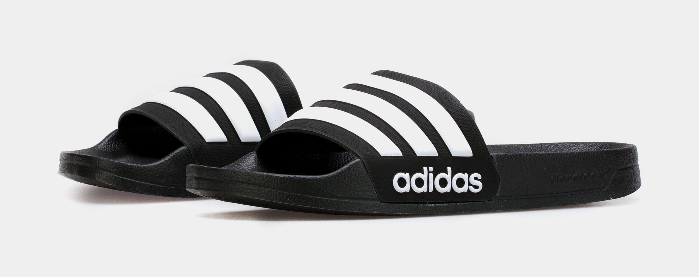 adidas Adilette Cloudfoam Mens Slide Sandal (Black)