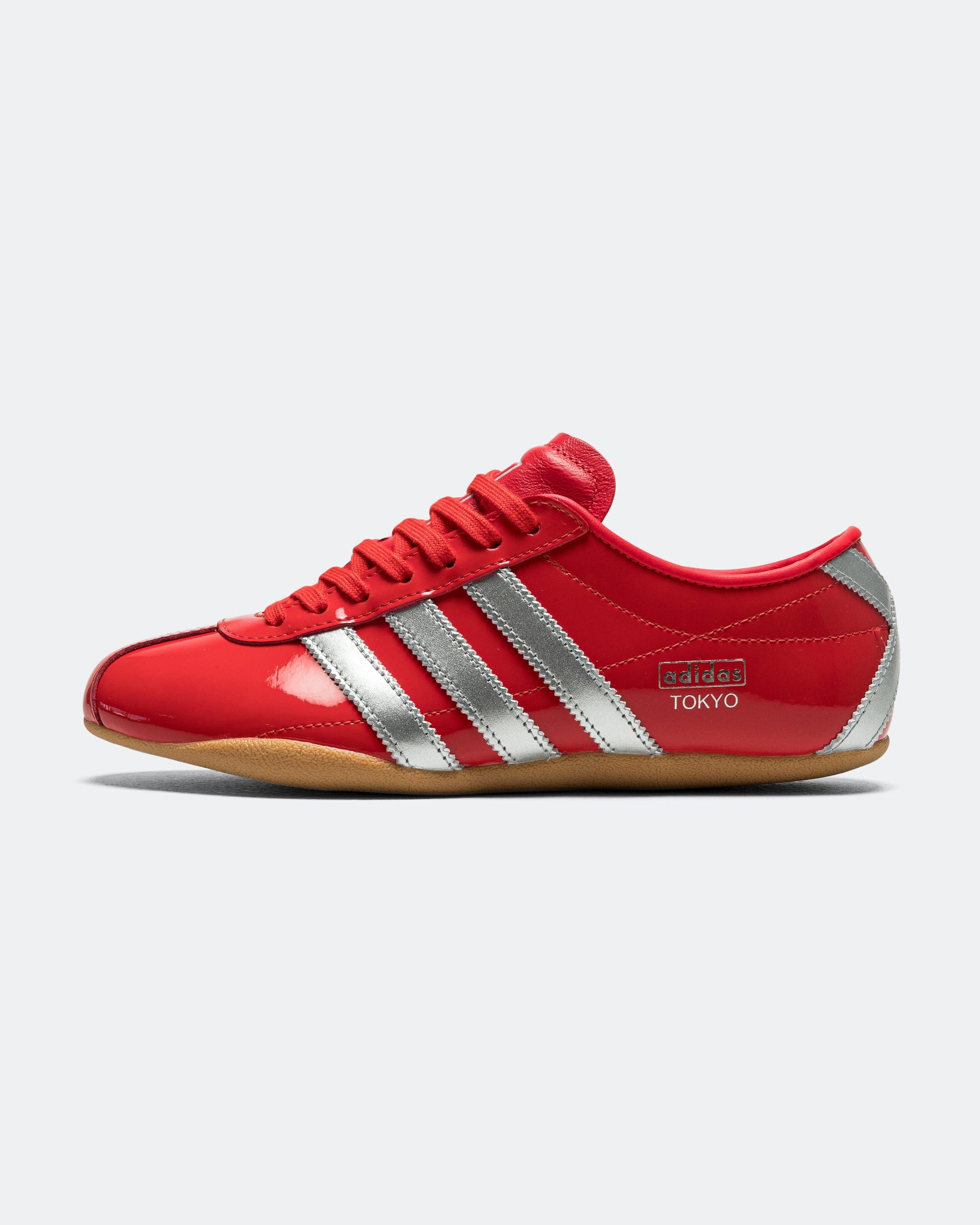 adidas Womens Tokyo - Red/Silver Metallic - Gum