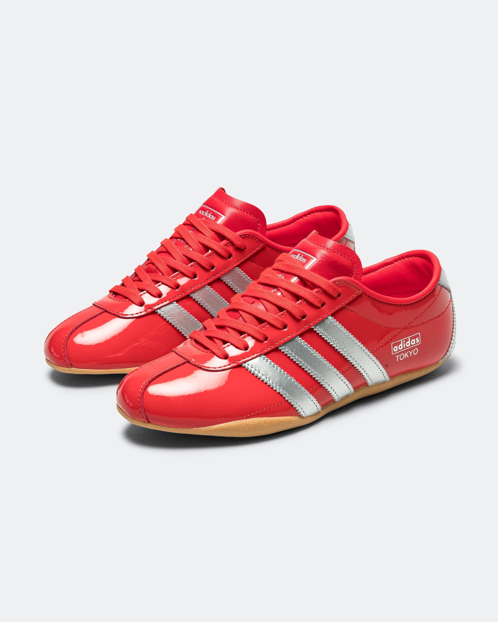 adidas Womens Tokyo - Red/Silver Metallic - Gum