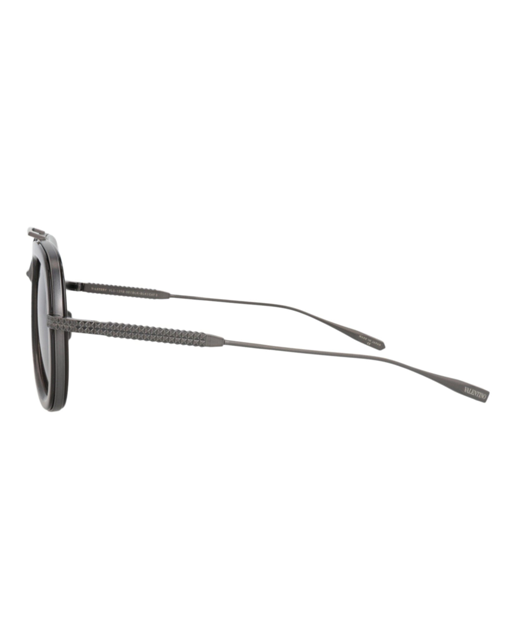 Valentino Unisex Aviator Black Black Grey Fashion Designer Eyewear