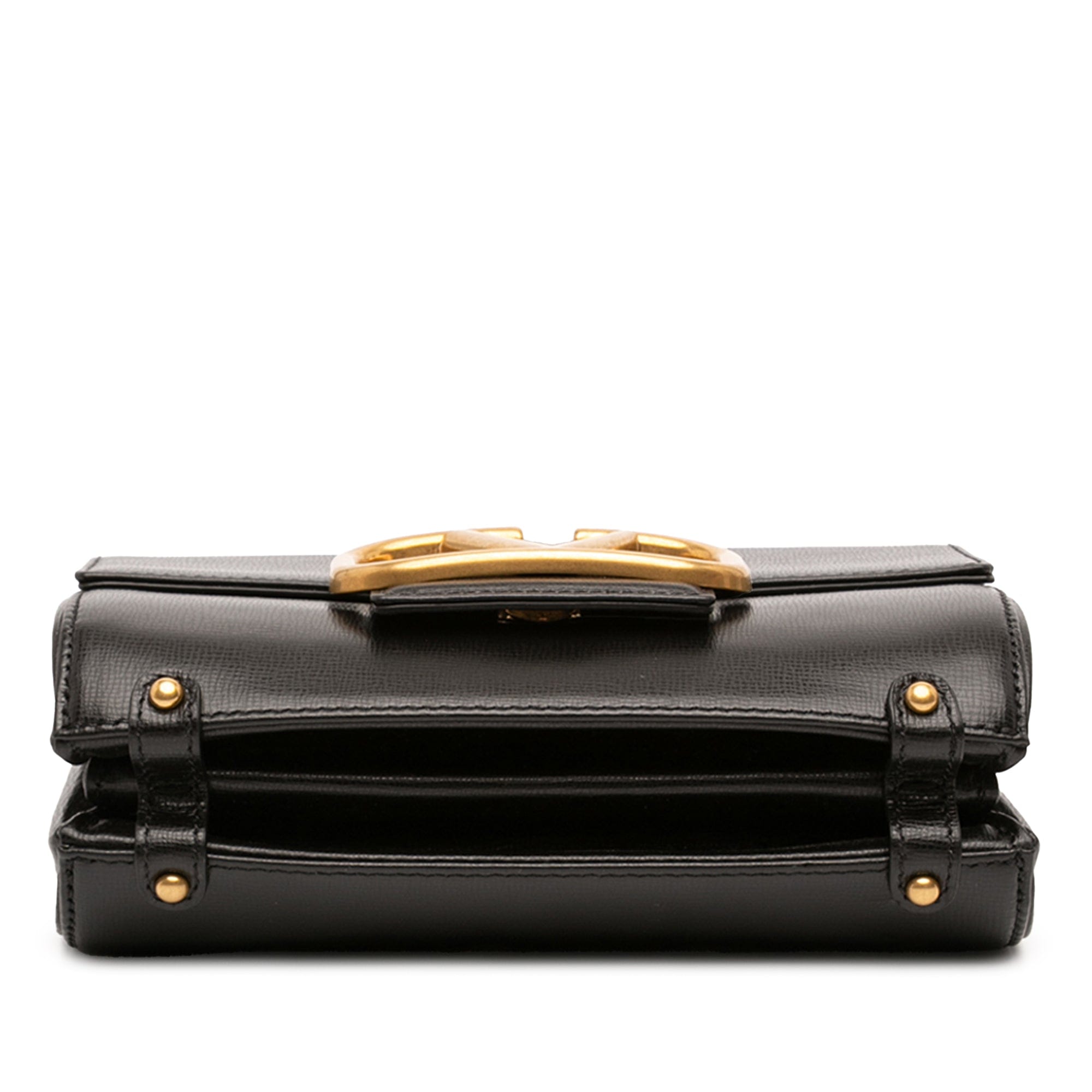 Valentino Grained Calfskin Stud Sign Shoulder Bag
