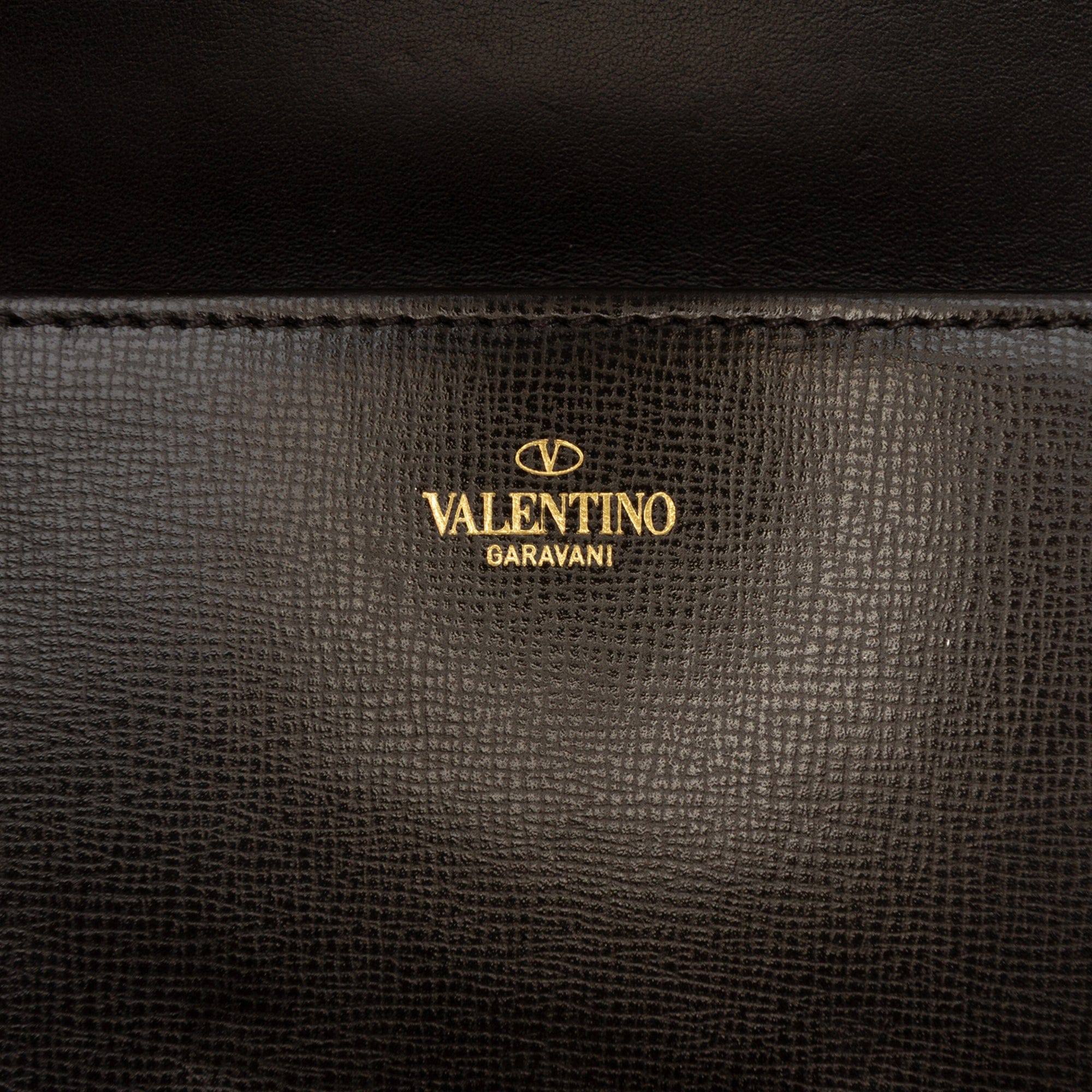 Valentino Grained Calfskin Stud Sign Shoulder Bag
