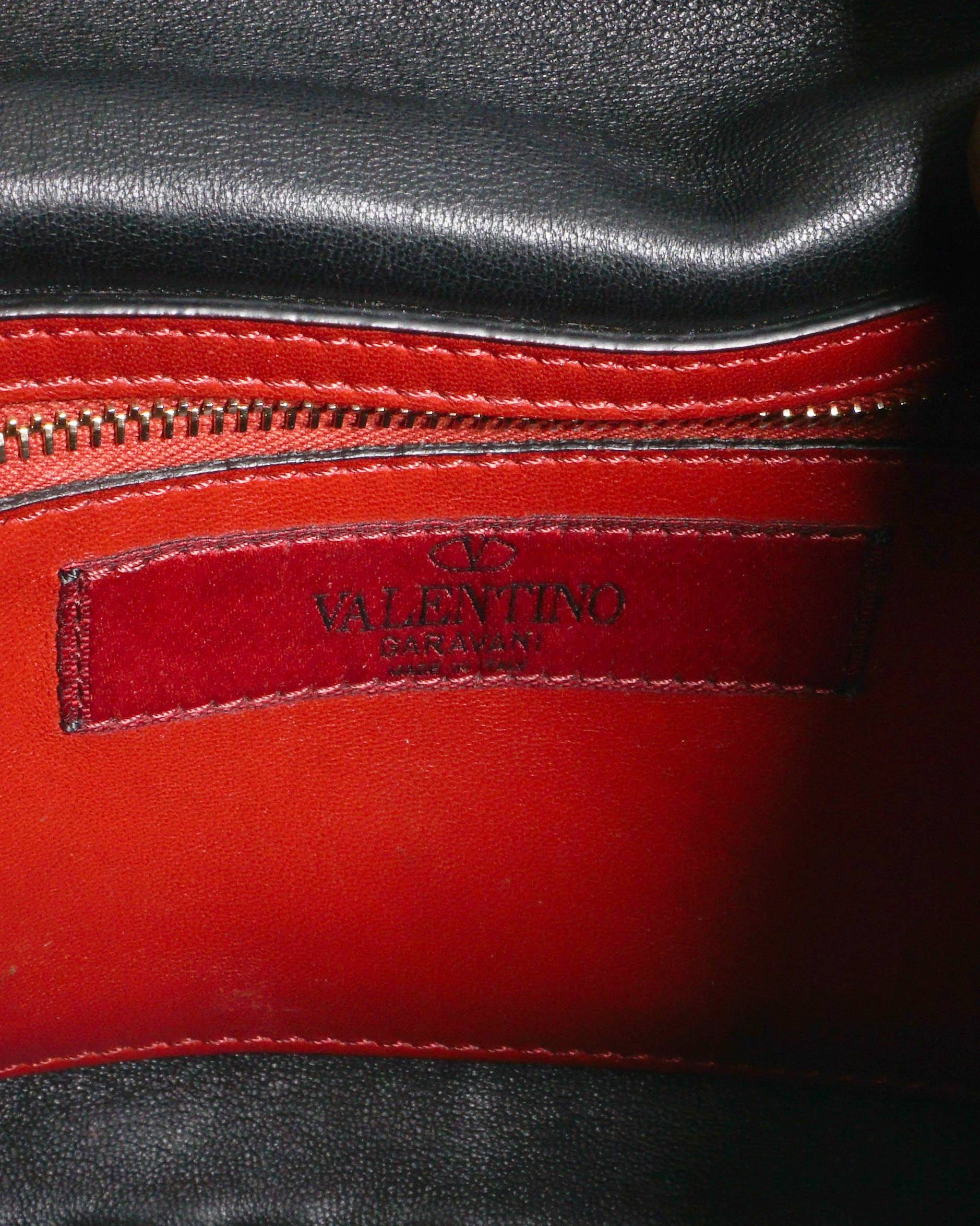 Valentino Garavani Black VLTN Quilted Rockstud Spike Shoulder Bag