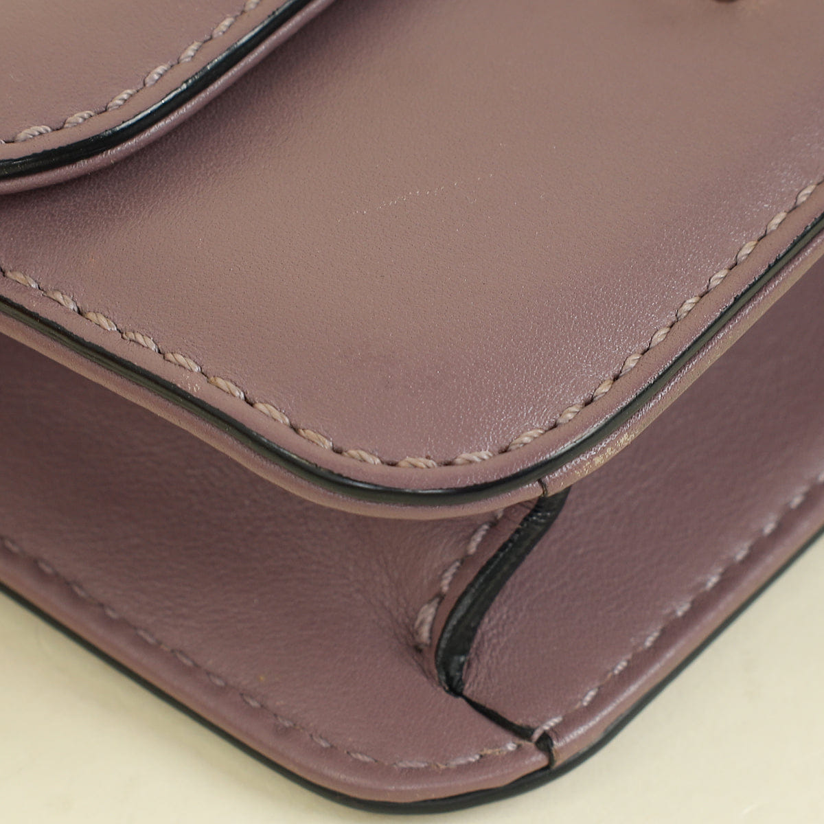 Valentino Dark Mauve Rockstud Glam Lock Flap Mini Shoulder Bag