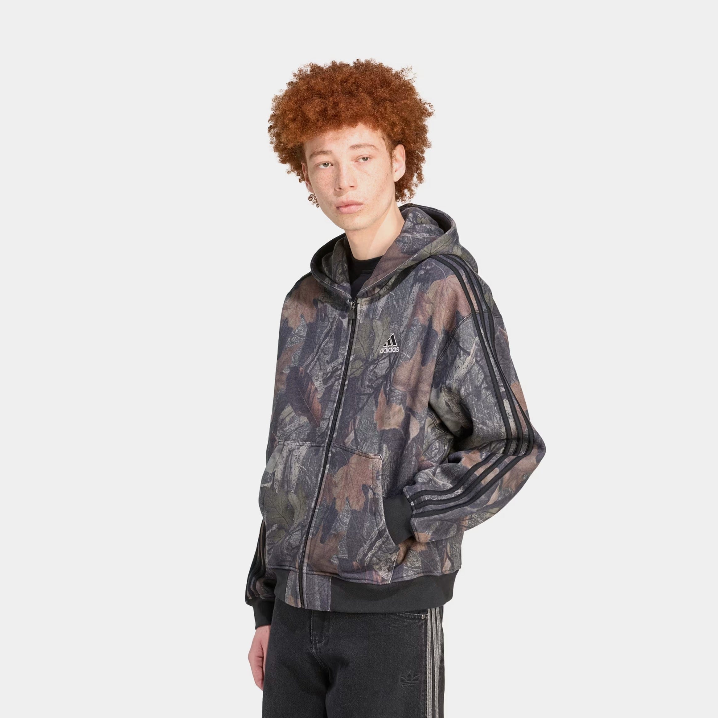 adidas Camo Full Zip Mens Hoodie (Back)