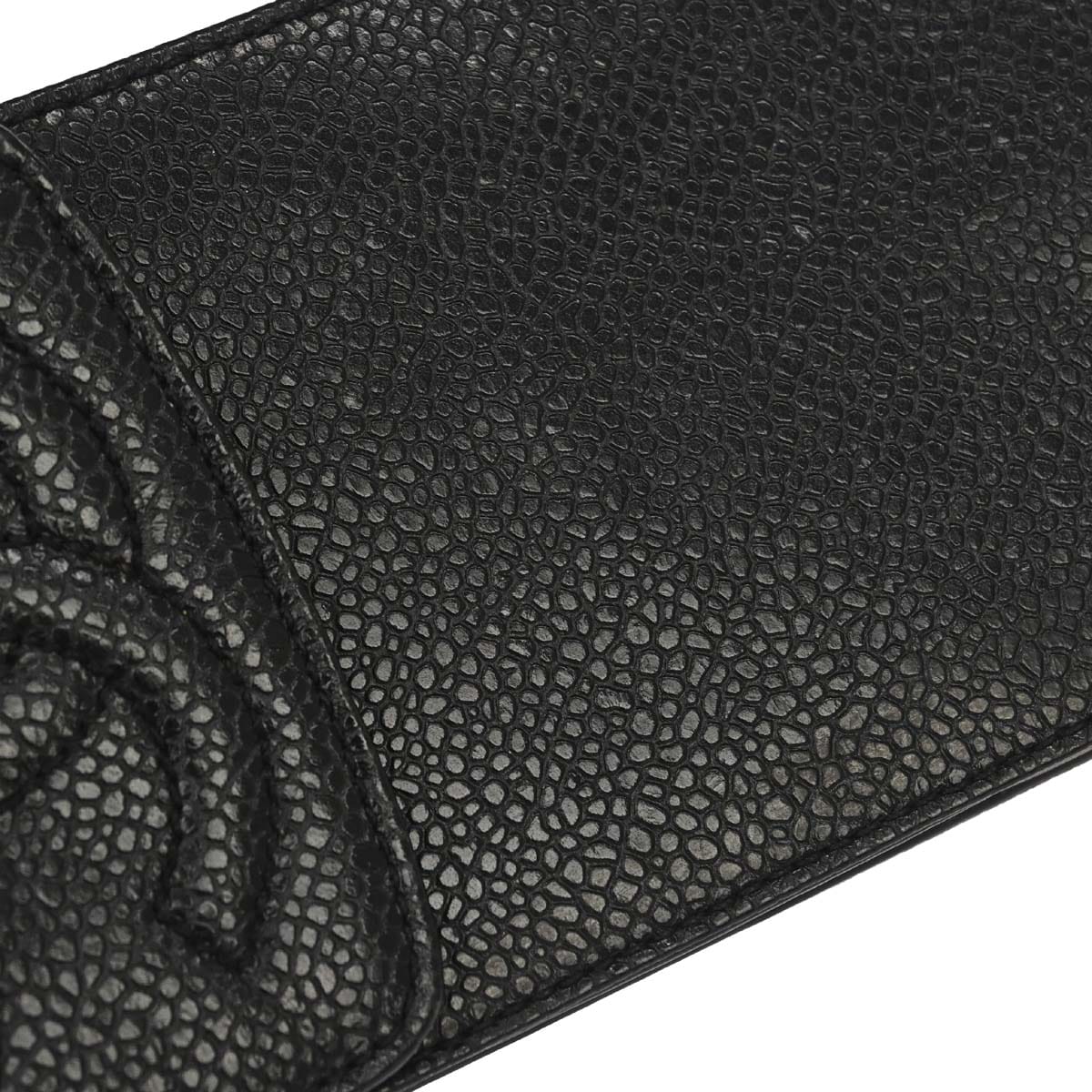 Chanel 1996 - 1997 Black Caviar Skin Chain Shoulder Bag Pochette Phone Case