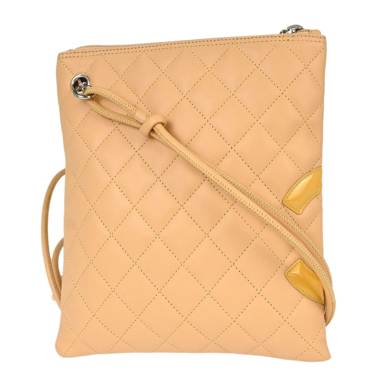 Chanel 2005 - 2006 Beige Calfskin Cambon Ligne Shoulder Bag