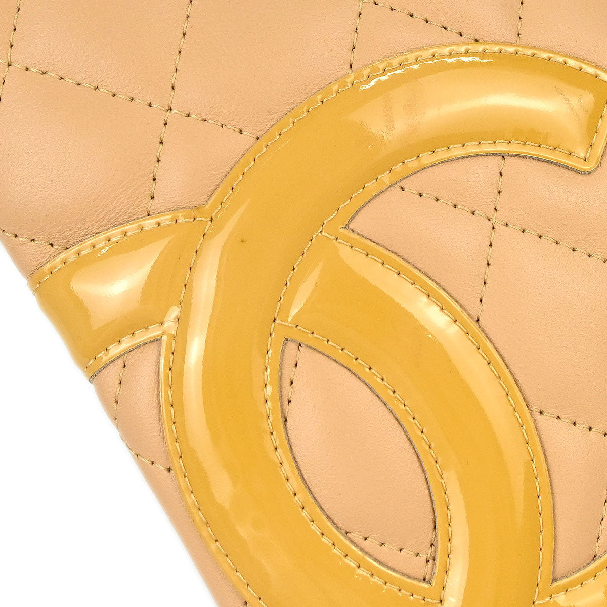 Chanel 2005 - 2006 Beige Calfskin Cambon Ligne Shoulder Bag