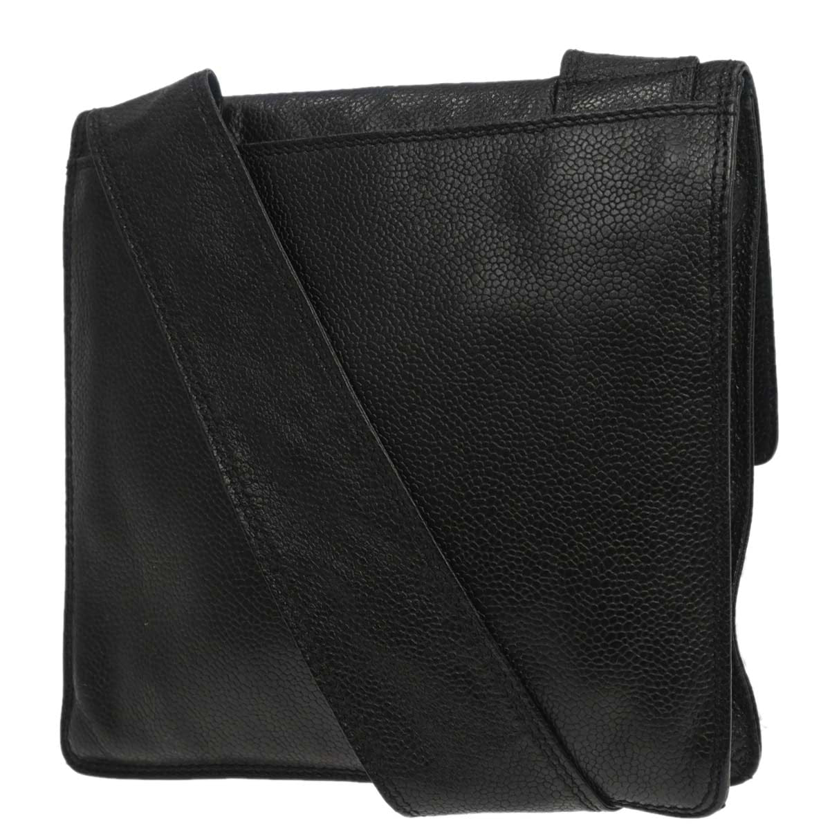 Chanel 1997 - 1999 Black Caviar Skin Shoulder Bag