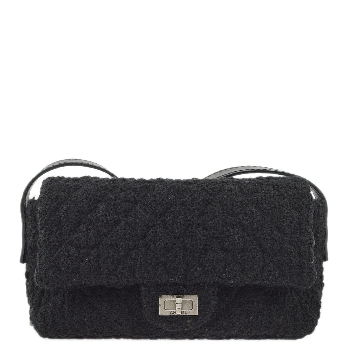Chanel 2009 - 2010 Tweed Mademoiselle Lock Shoulder Bag