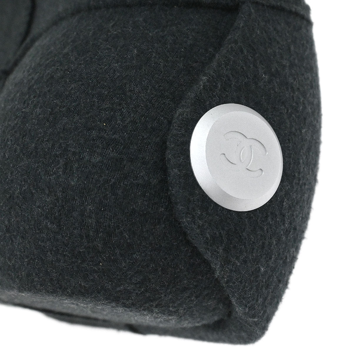 Chanel 1997 - 1999 Gray Felt Hip Bag Shoulder Bag