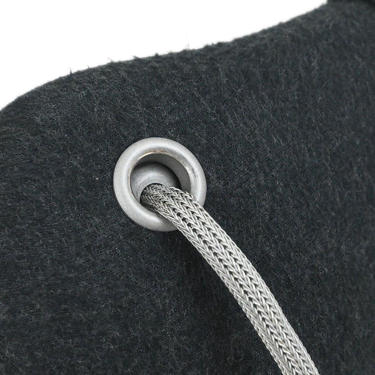 Chanel 1997 - 1999 Gray Felt Hip Bag Shoulder Bag