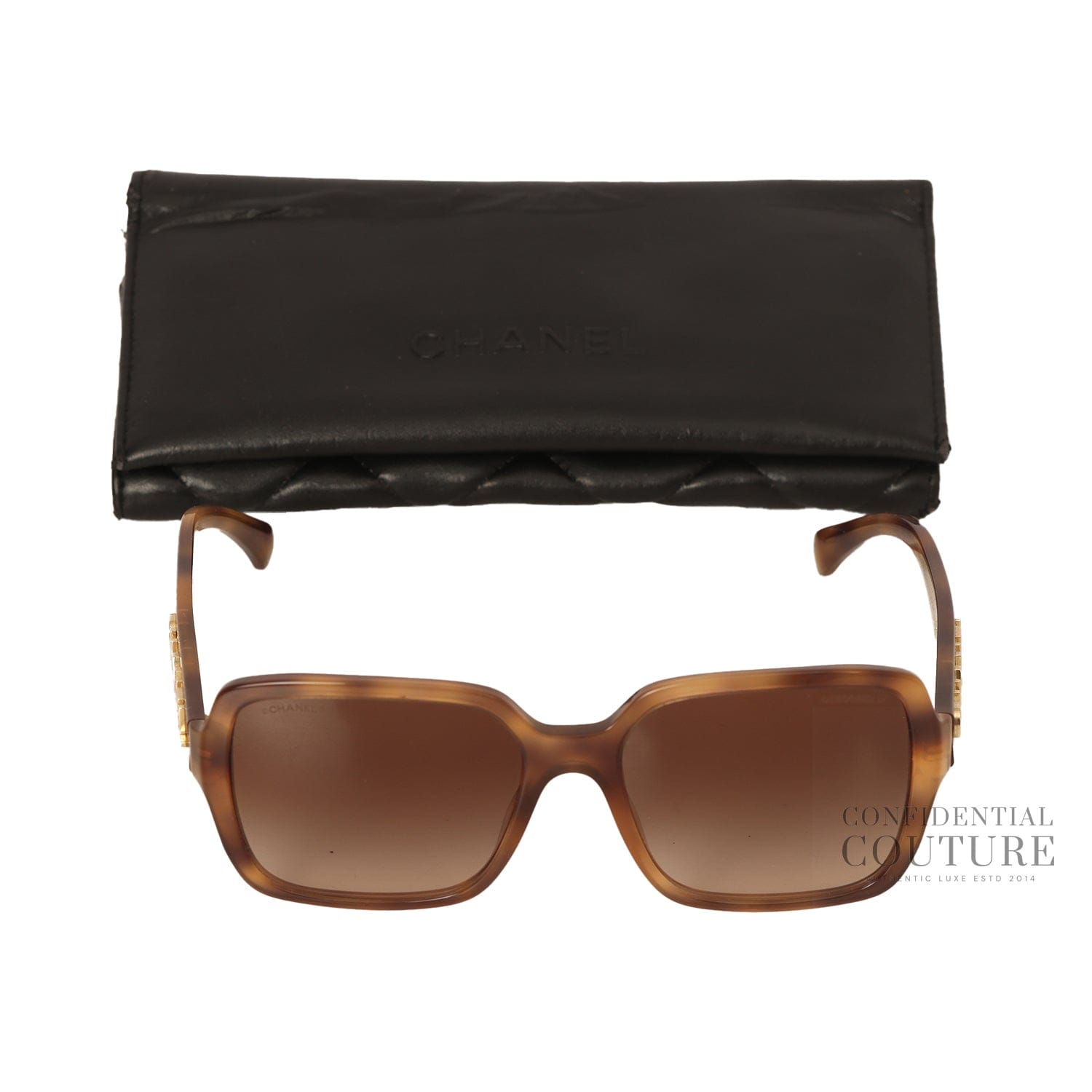 Chanel Brown 5408 Square Acetate Sunglasses