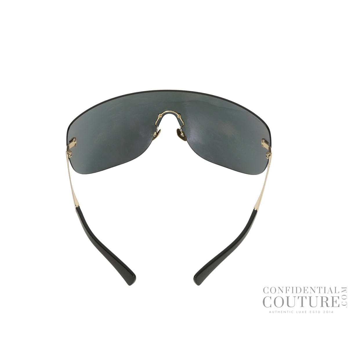 Chanel 71433 59567 Blue Tone Rimless Sunglasses