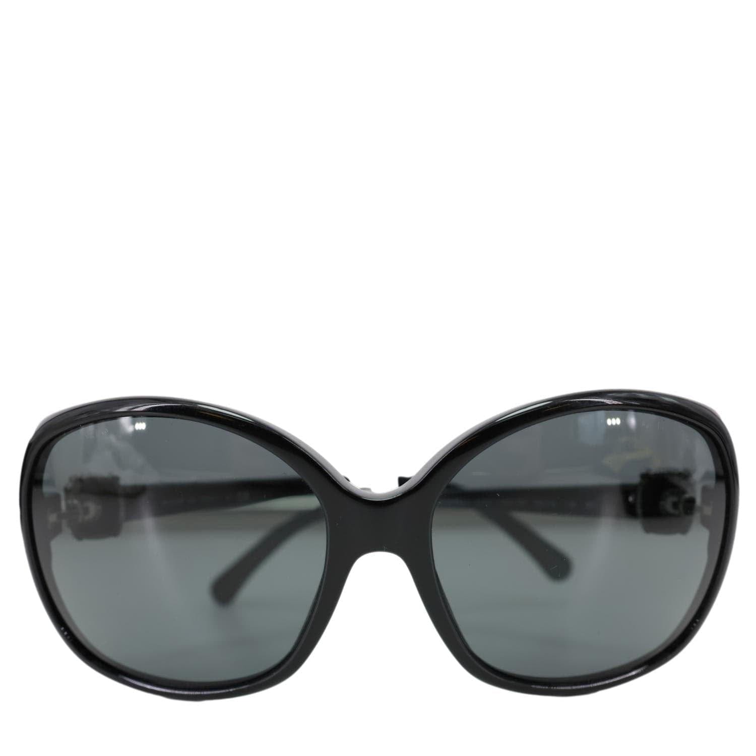 CHANEL CC 5174 Acetate Round Frames Sunglasses Black