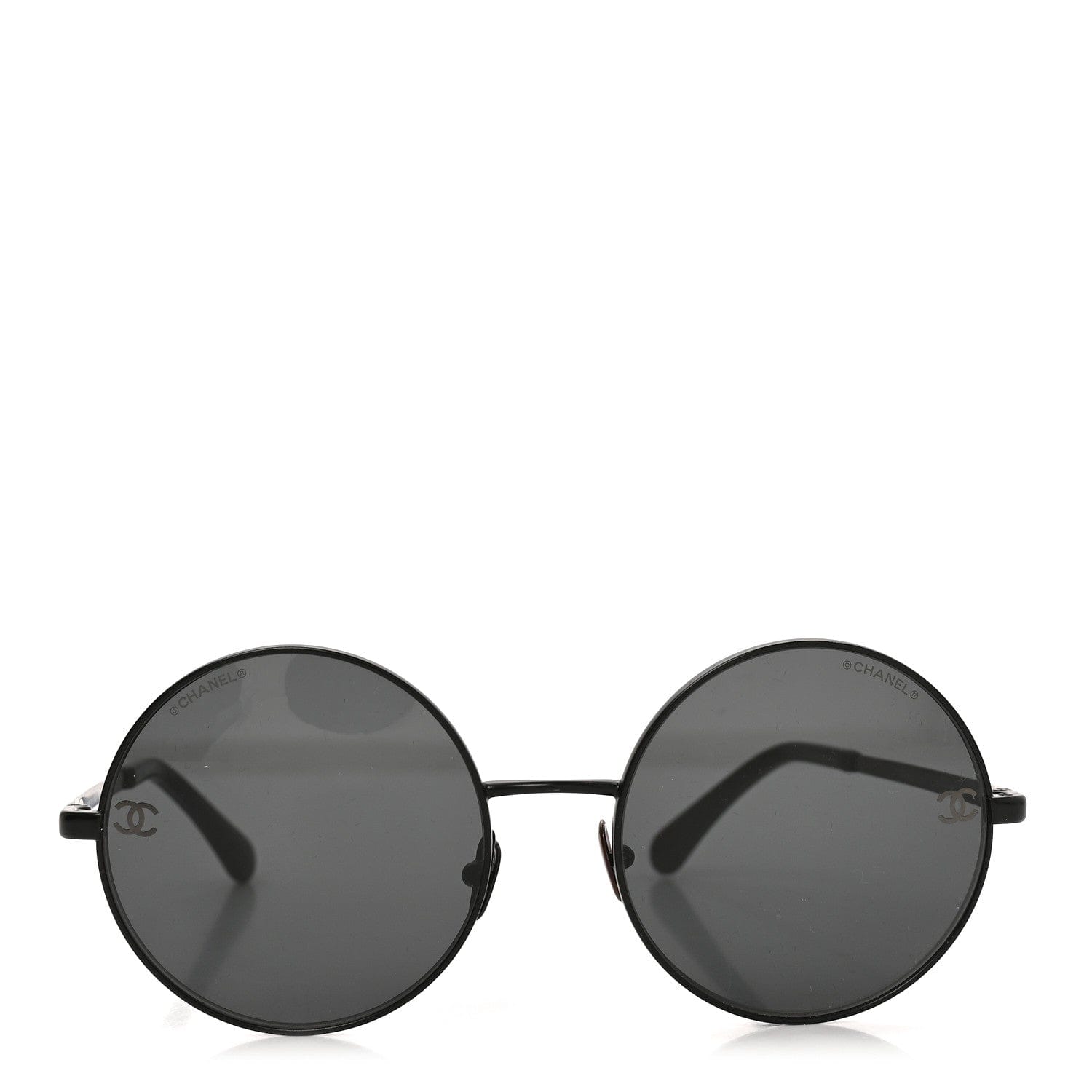 Chanel Metal Round Sunglasses 4268 Black
