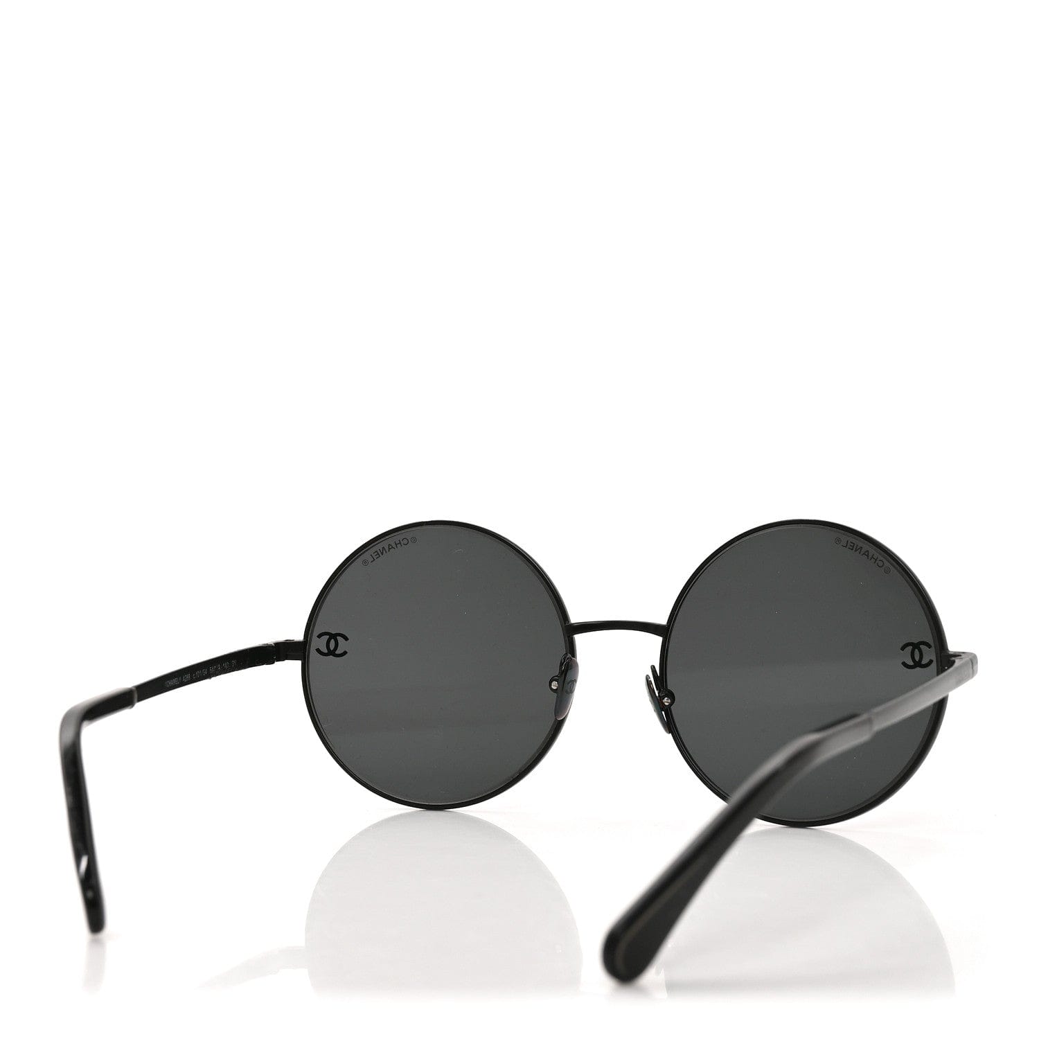 Chanel Metal Round Sunglasses 4268 Black