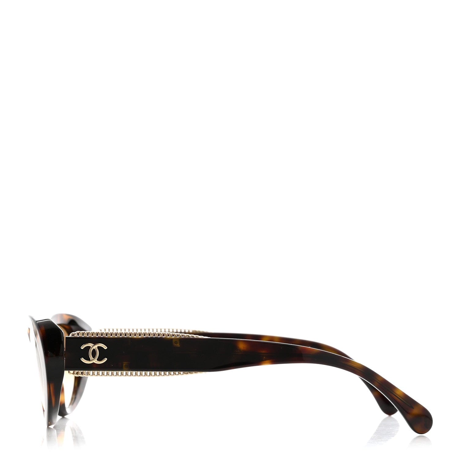 Chanel Acetate Oval Sunglasses 5515 Tortoise