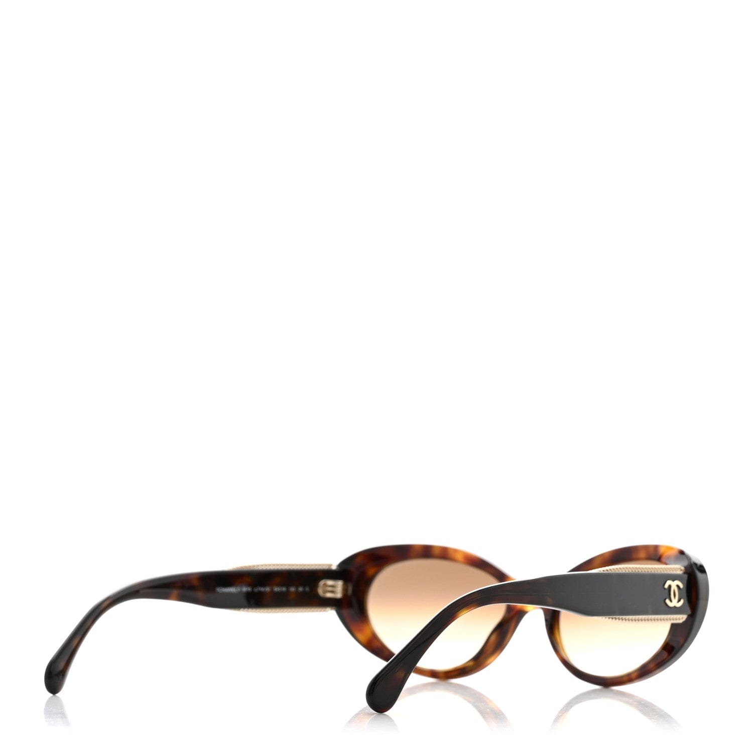 Chanel Acetate Oval Sunglasses 5515 Tortoise