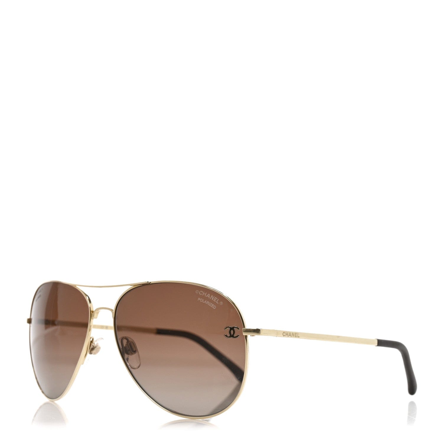 Chanel Aviator CC Sunglasses 4189 - T - Q Gold