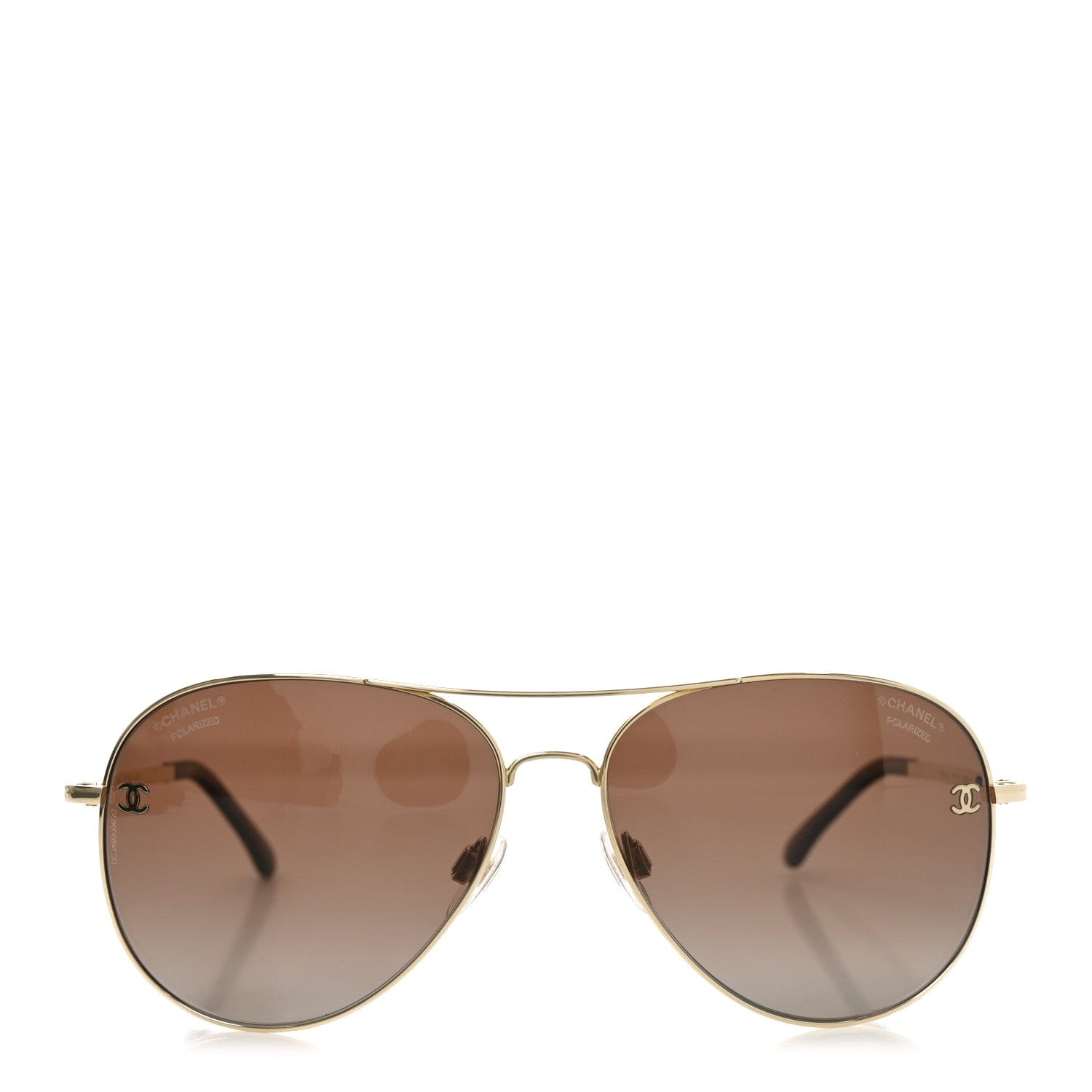 Chanel Aviator CC Sunglasses 4189 - T - Q Gold