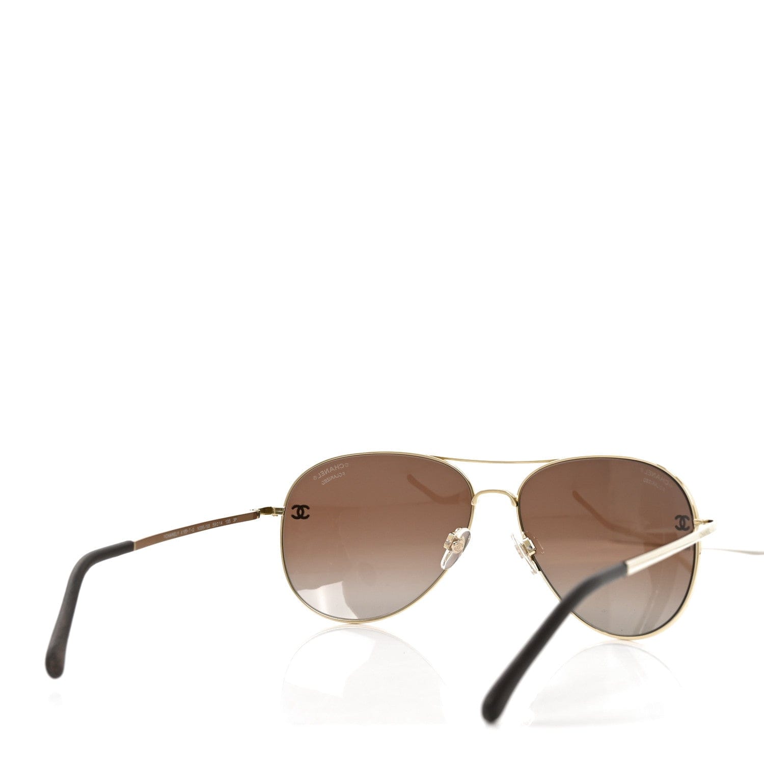 Chanel Aviator CC Sunglasses 4189 - T - Q Gold