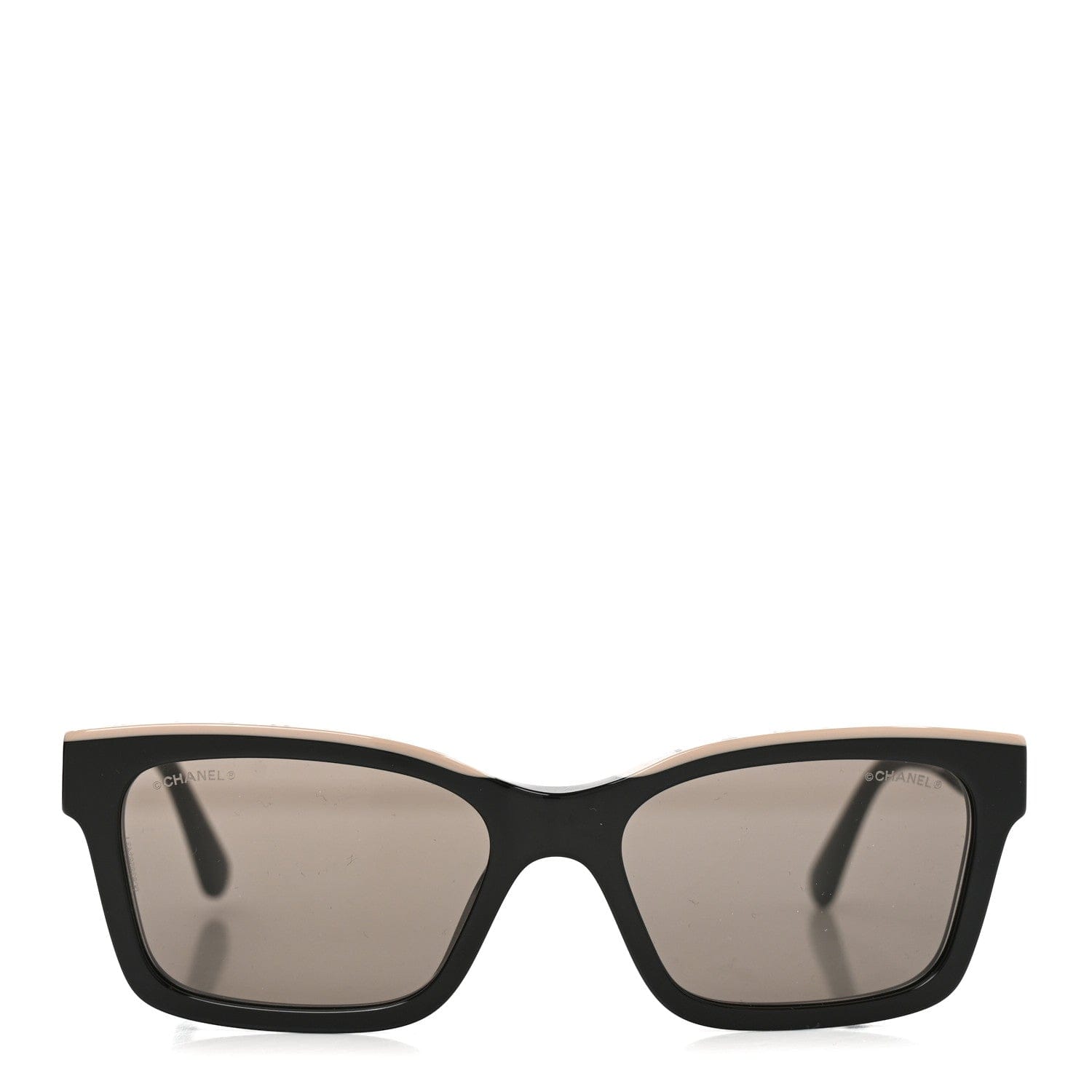 Chanel Acetate Polarized Square Sunglasses 5417 Black Beige