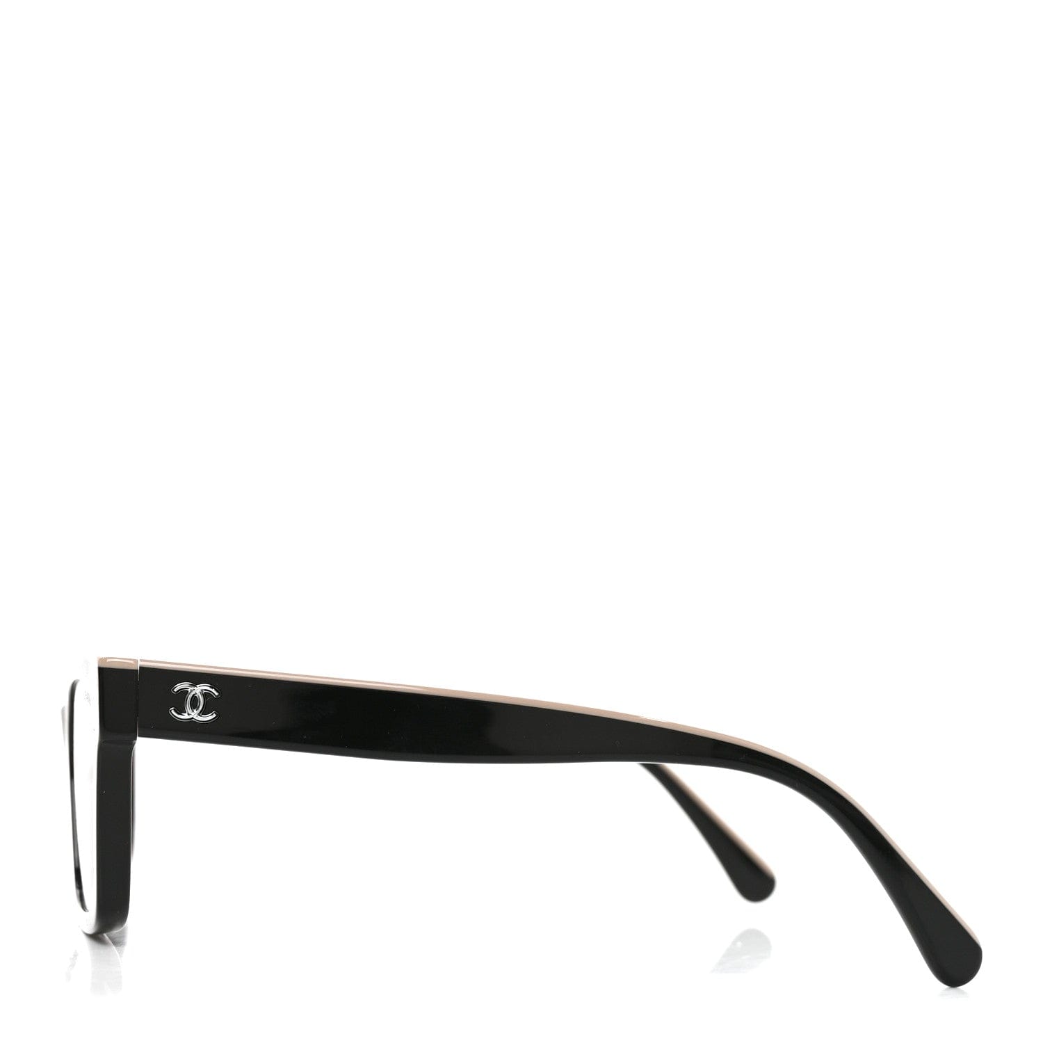 Chanel Acetate Polarized Square Sunglasses 5417 Black Beige