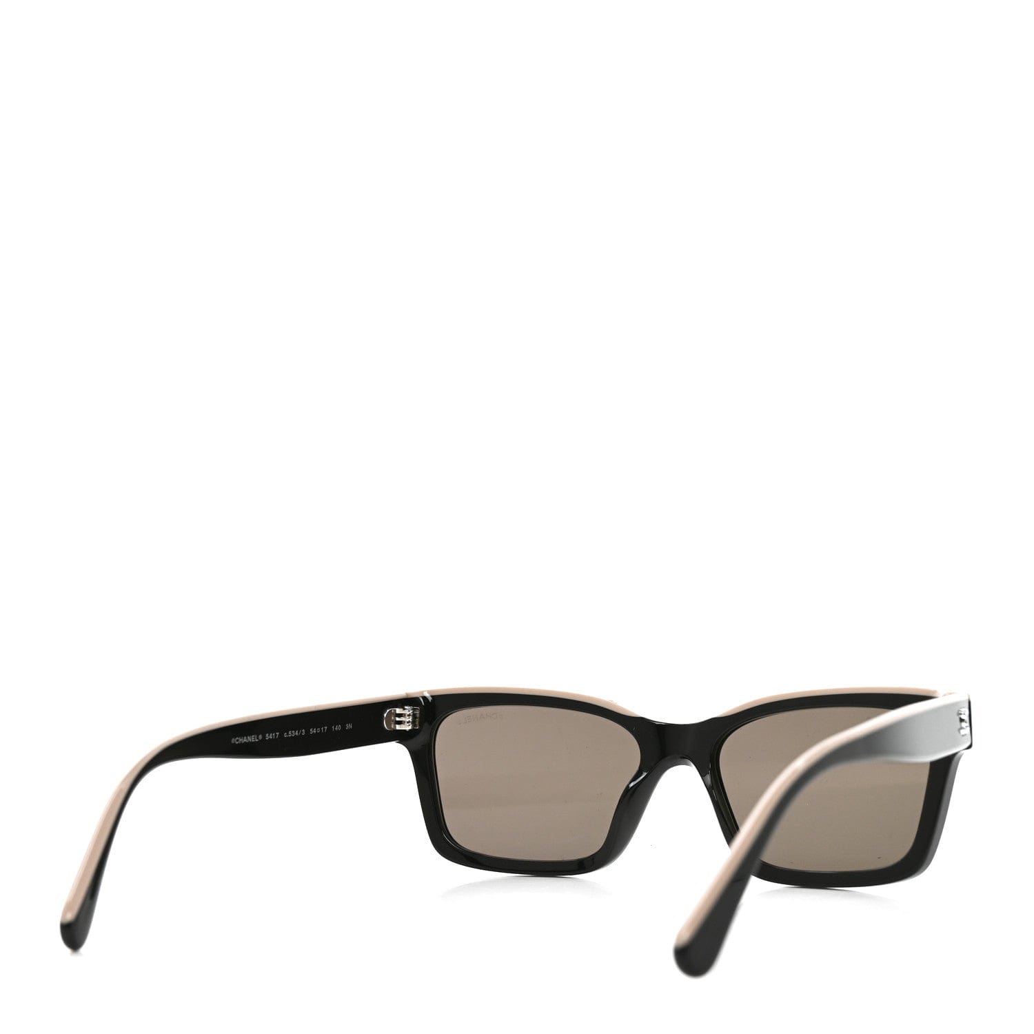 Chanel Acetate Polarized Square Sunglasses 5417 Black Beige