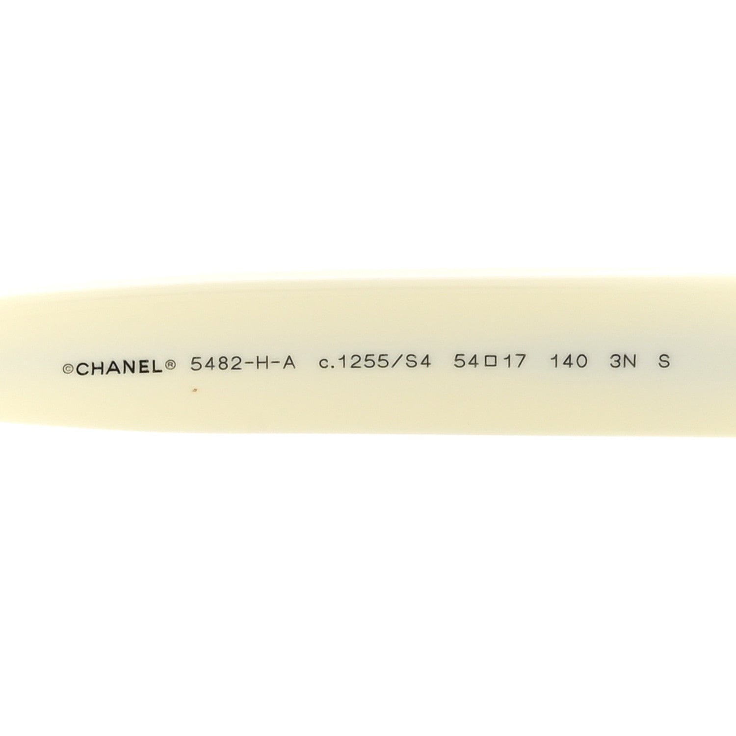 Chanel Acetate Polarized Pearl CC Square Sunglasses 5482 - H - A White