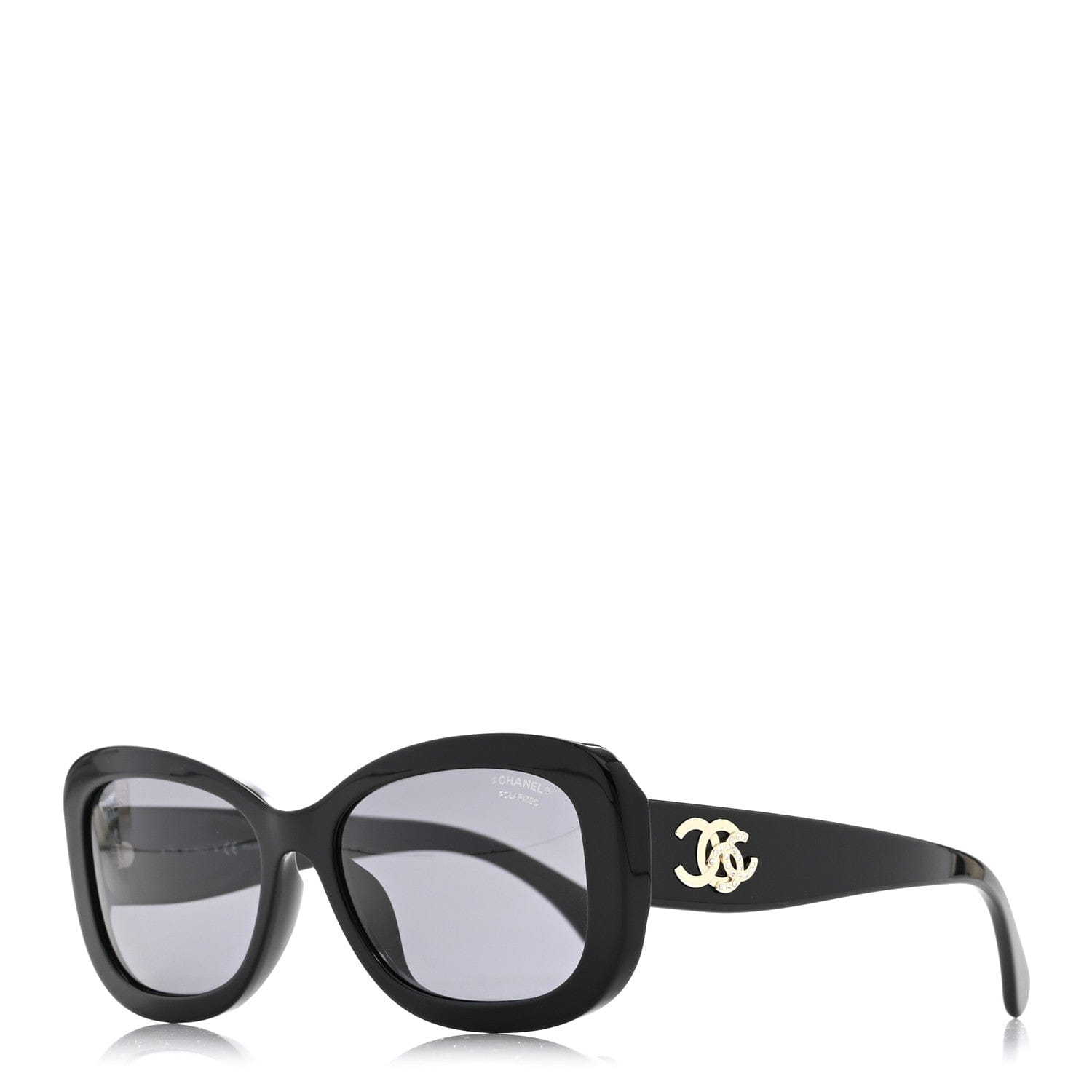 Chanel Acetate Polarized CC Sunglasses 5468 - B - A Black