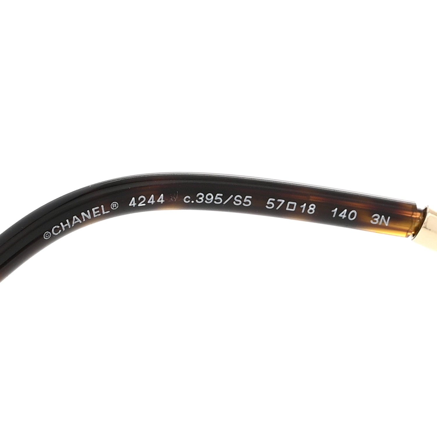 Chanel Metal Removable Chain Square Sunglasses 4244 Light Brown