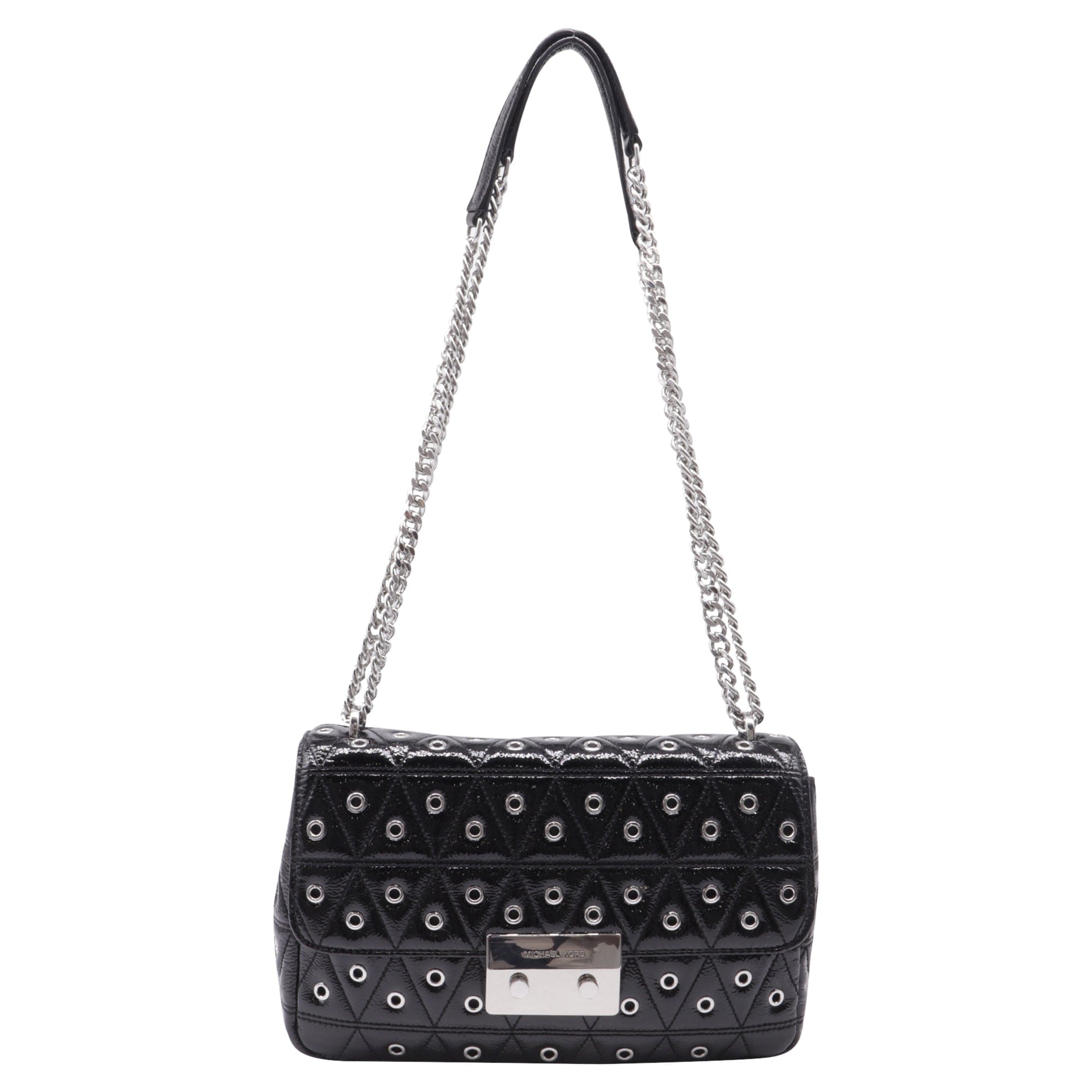 Michael Kors Sloan Chain Shoulder Bag in Black Leather