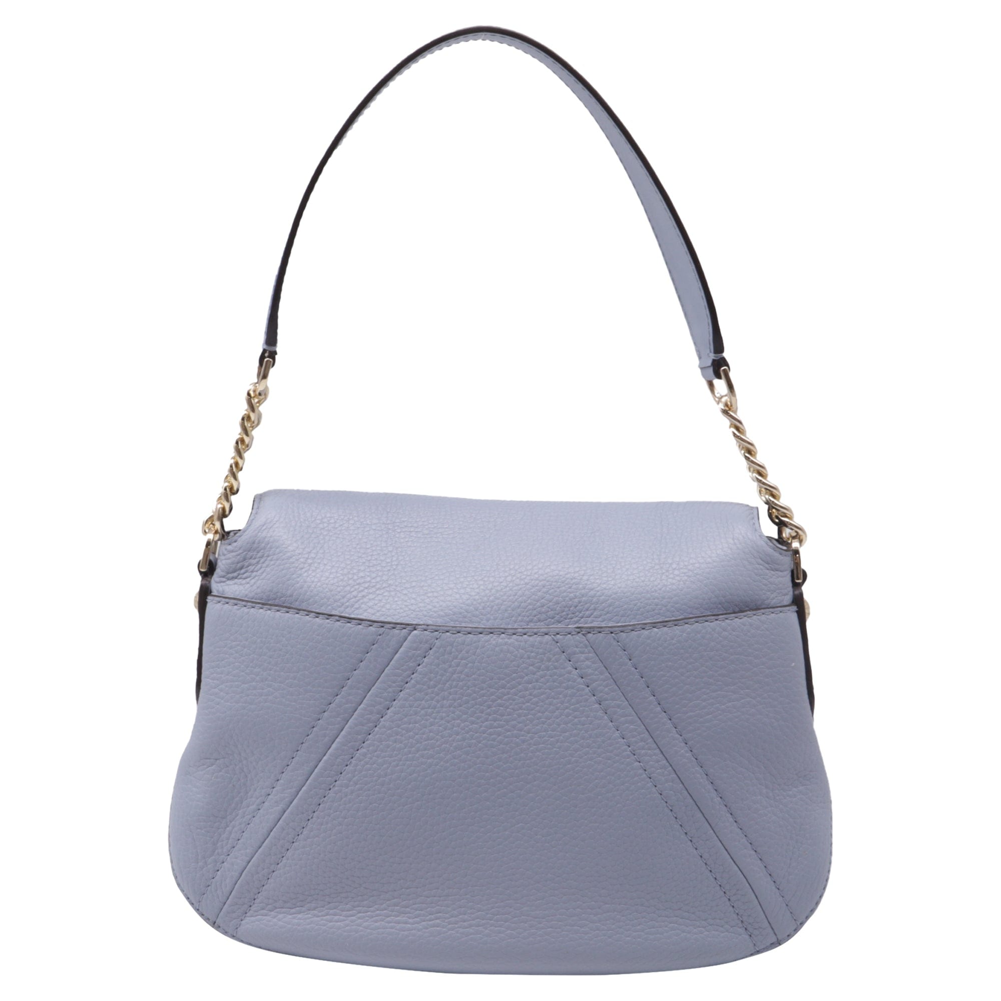 Michael Kors Aria Studded Shoulder Bag in Blue Leather