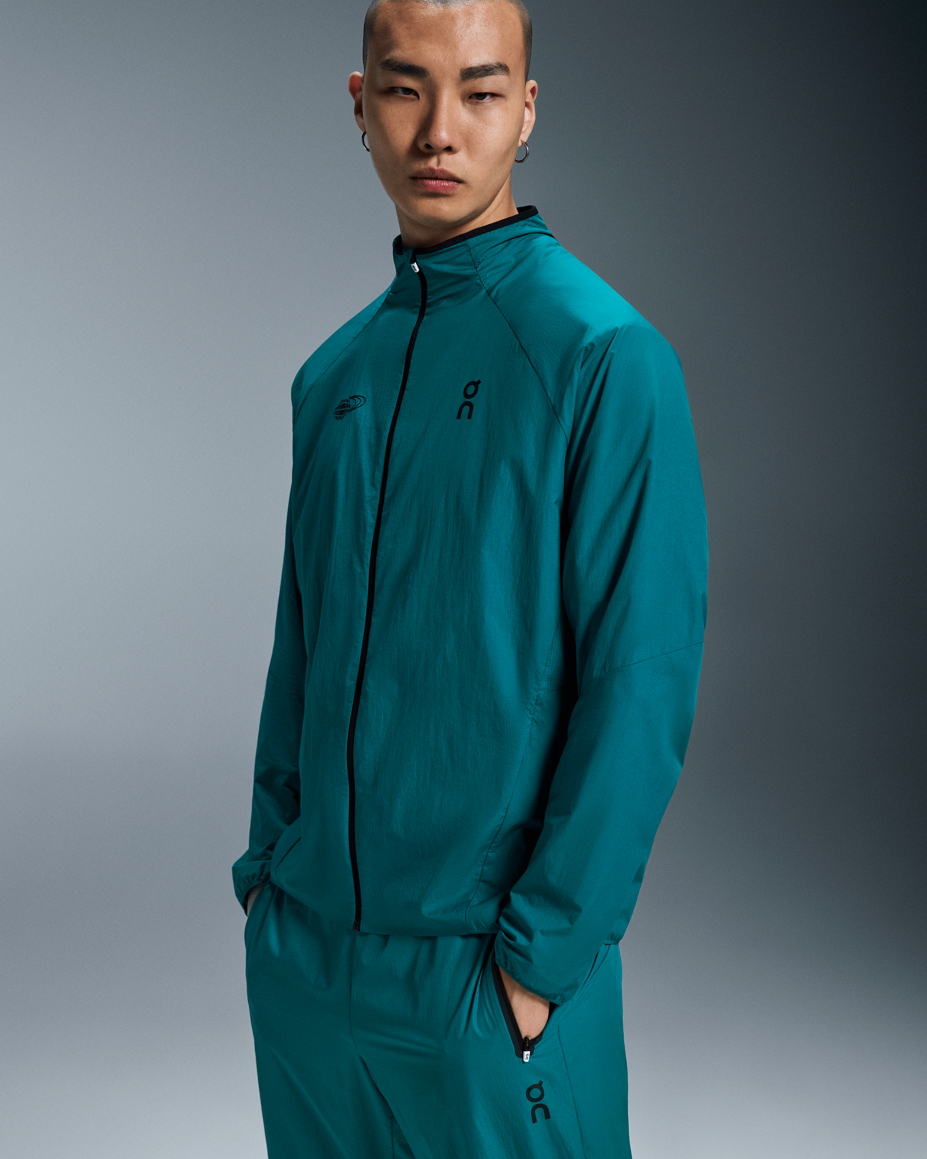 On Running On Track Jacket Beams Evergreen