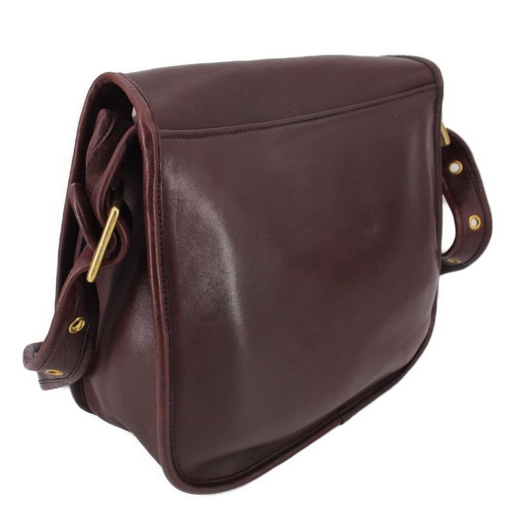 Coach VINTAGE RECONDITIONED STEWARDESS SHOULDER BAGS OXBLOOD