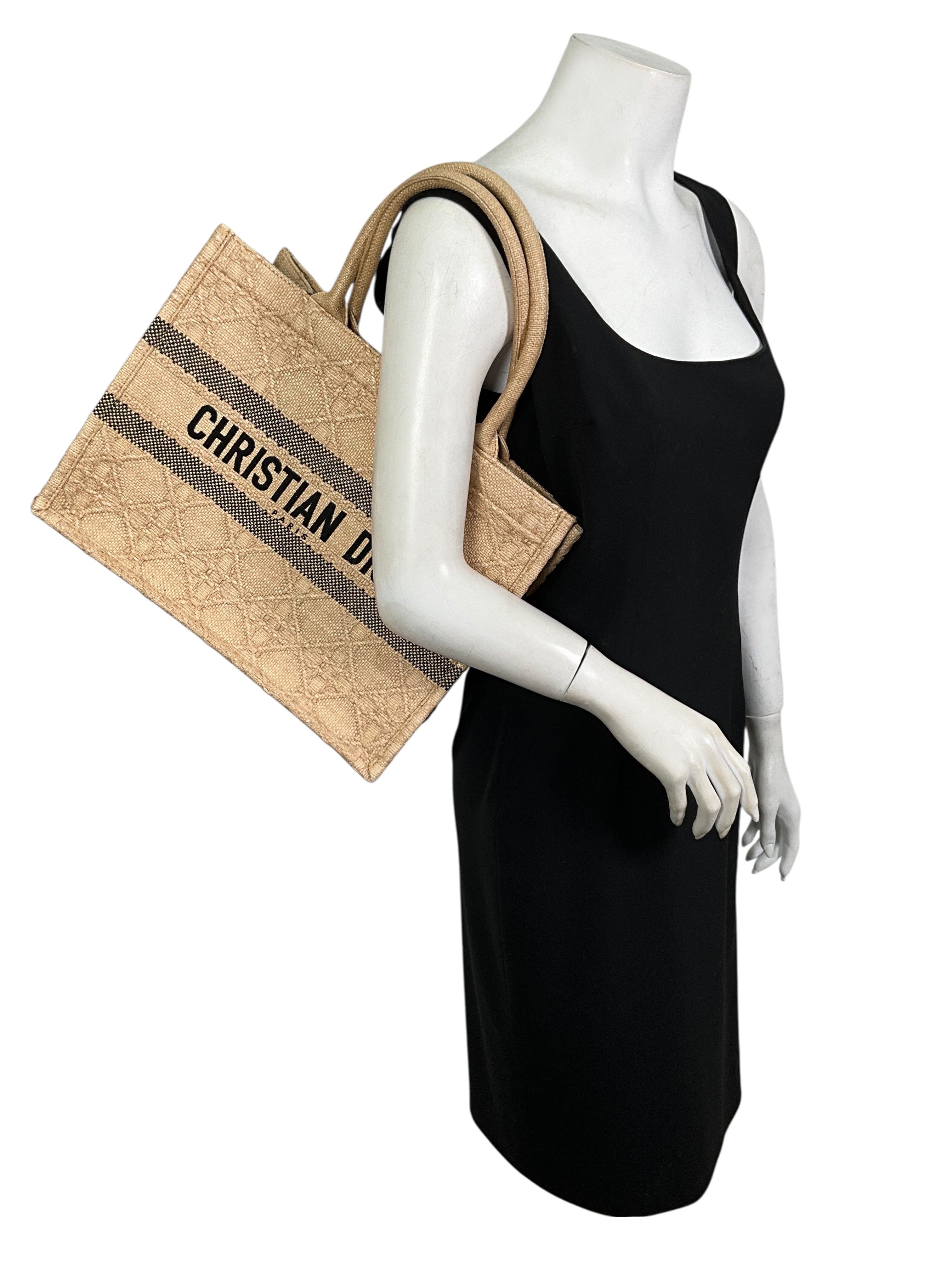 Christian Dior Raffia Medium Book Tote