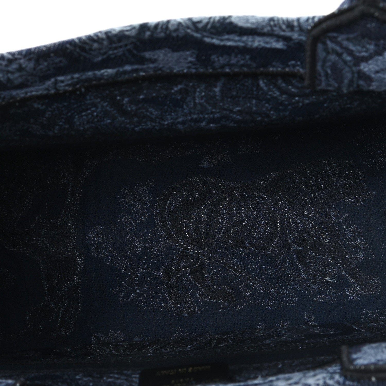 Christian Dior Canvas Embroidered Medium Dioriviera Toile De Jouy Book Tote Blue Black