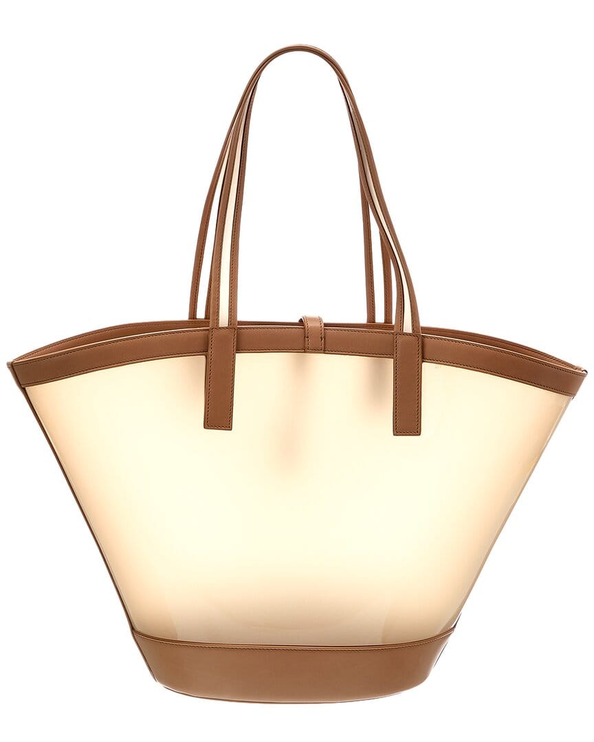 Saint Laurent Cassandre Panier Medium Vinyl & Leather Tote