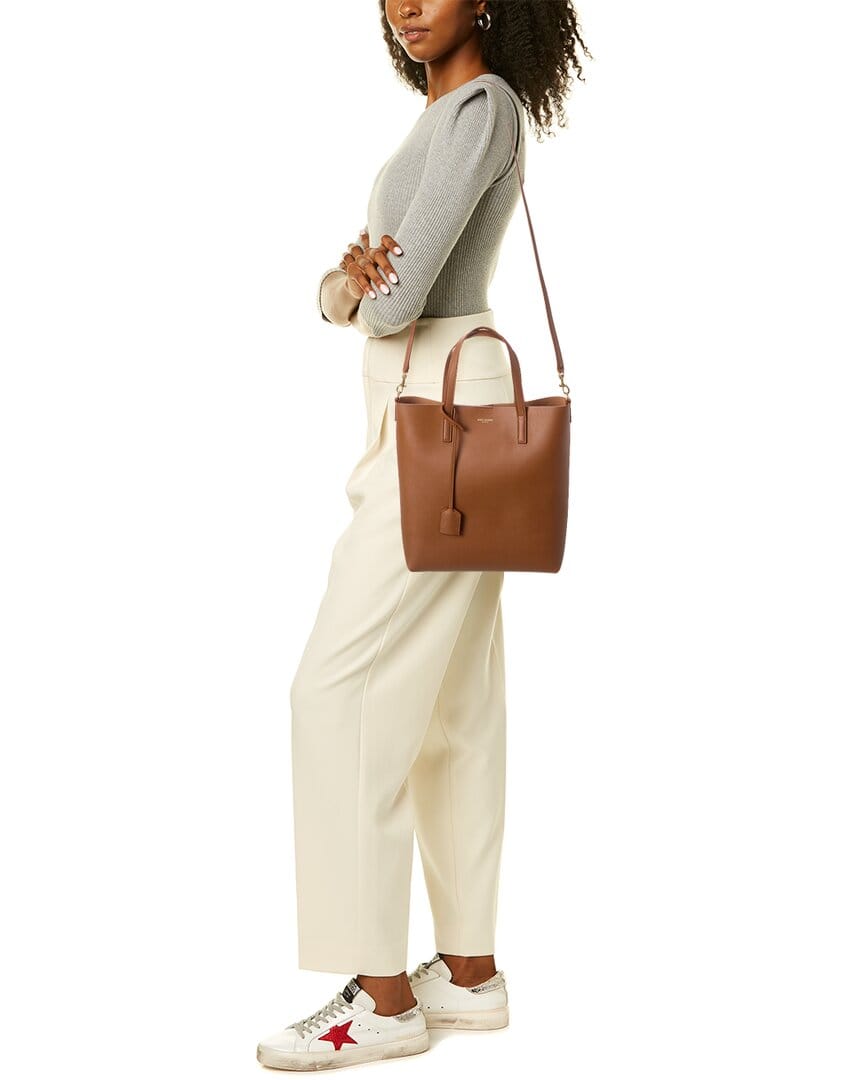 Saint Laurent Toy N/S Leather Shopper Tote